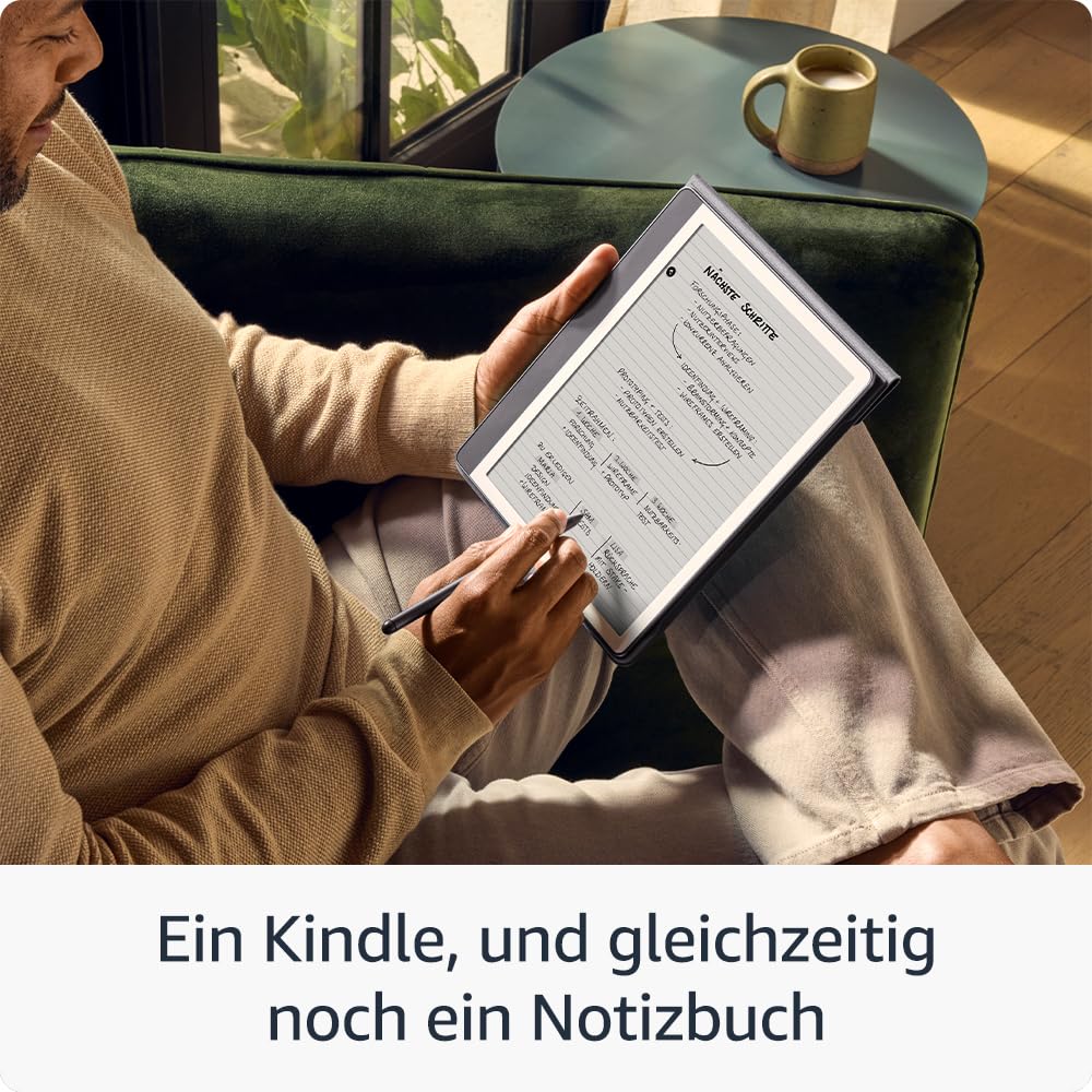 Amazon Kindle Scribe (64 GB) – Innovative display with even bezels | Just write in books and documents | With notebook summary | With premium stylus | – Anthracite - C4A6T4