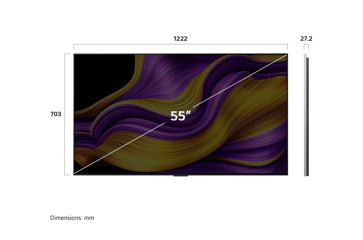 LG OLED55G57LW TV 55 inches (139 cm) 4K OLED evo AI TV (α11 Gen2 4K AI Processor, webOS 25, 120Hz (VRR up to 165Hz)) [Model Year 2025]