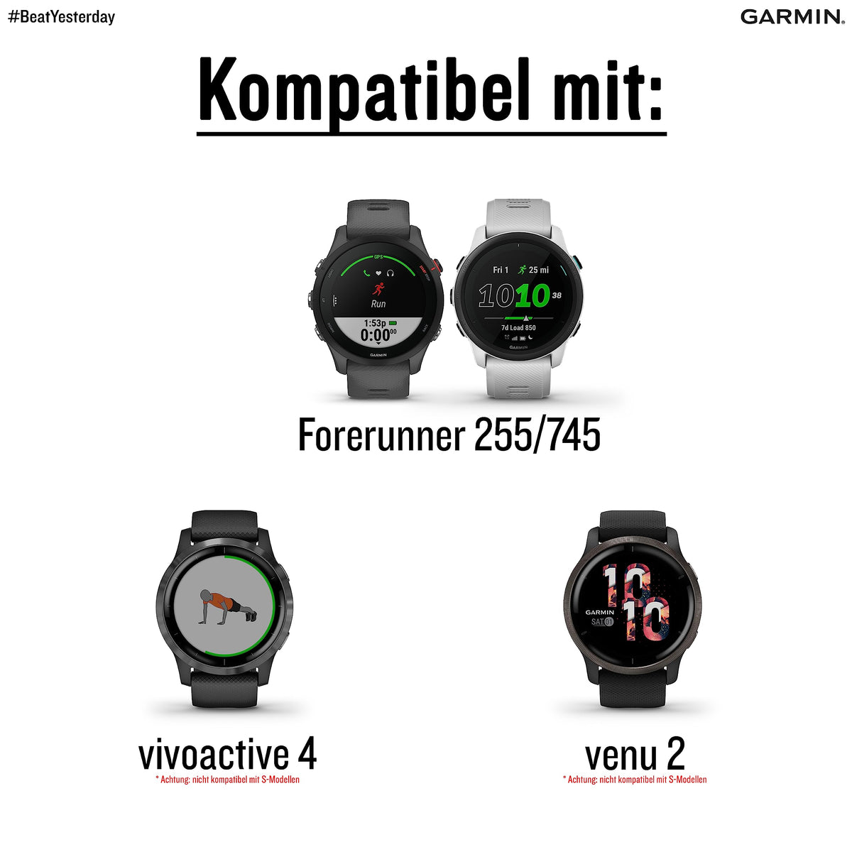 Brățară Garmin cu schimbare rapidă de 18mm, compatibilă cu anumite modele din seriile Forerunner, Venu, vivoactive și Legacy Hero, accesoriu original - 010-11251-A5