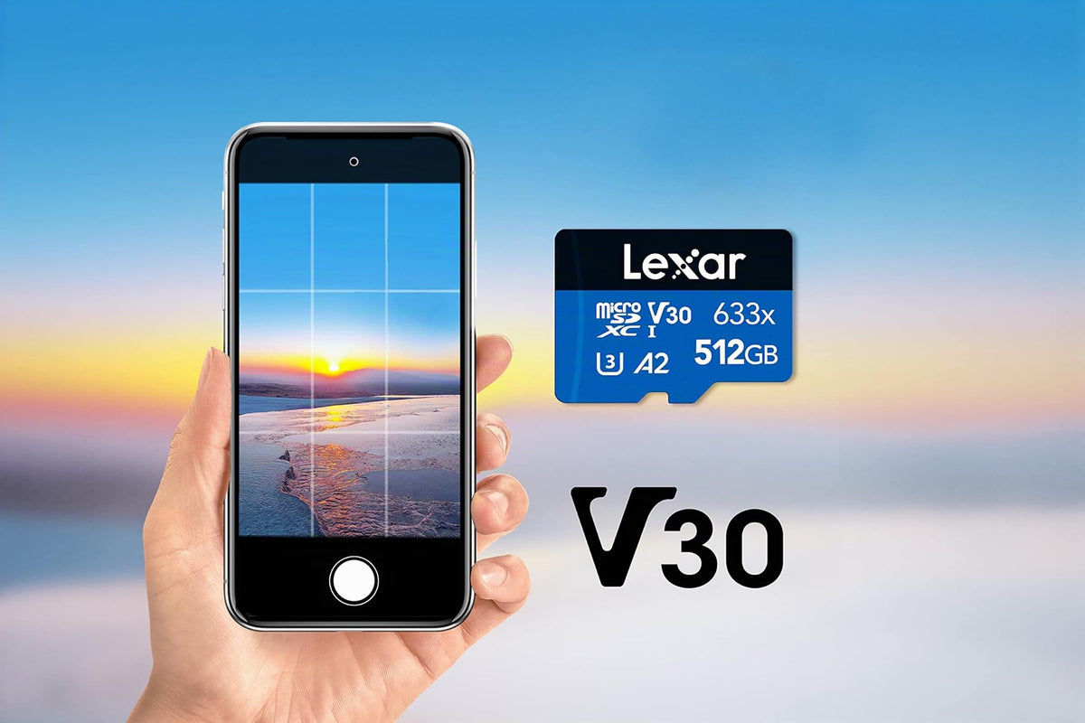 Lexar 512GB Micro SD Card, microSDXC UHS-I Card + SD Adapter, Up to 100 MB/s Read Speed, Micro SD Memory Card with A2, C10, U3, V30, for Mobile Phone/Tablet/Surveillance Camera - nan - LMS0633512G-BNAAA