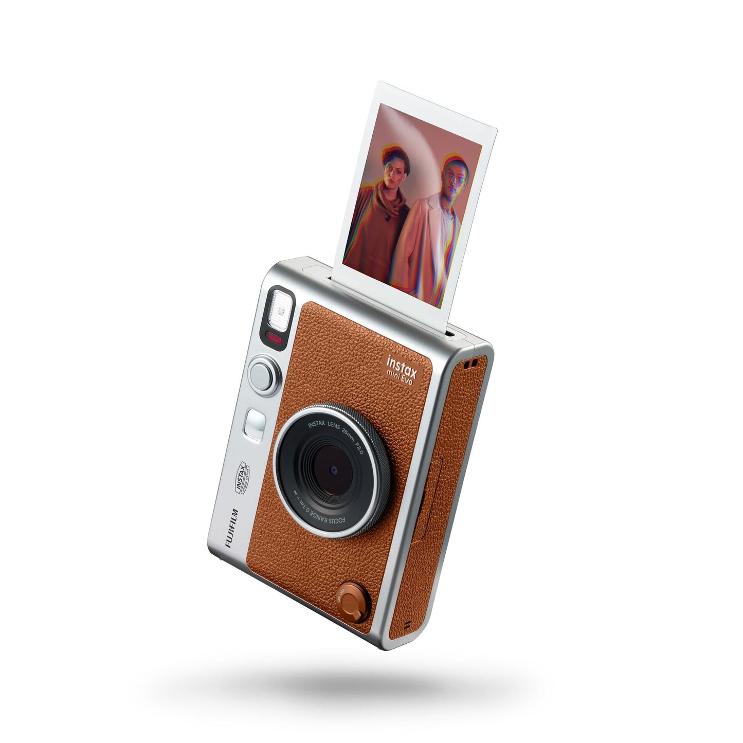 FUJIFILM instax mini Evo™ hybrid instant camera | Camera with instant printing & LCD display, 100 creative looks with 10 lens modes & 10 film effects, app & smartphone printing in instax mini format | Brown - EVO