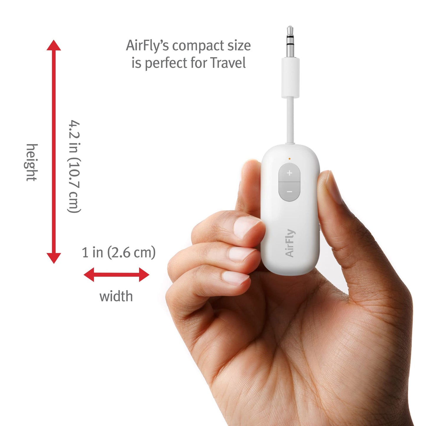 Twelve South AirFly SE Bluetooth Wireless Transmitter/Adapter for AirPods/Wireless or Noise Canceling Headphones; Use on airplanes and gyms, 20+ hours of battery life - TS-2516