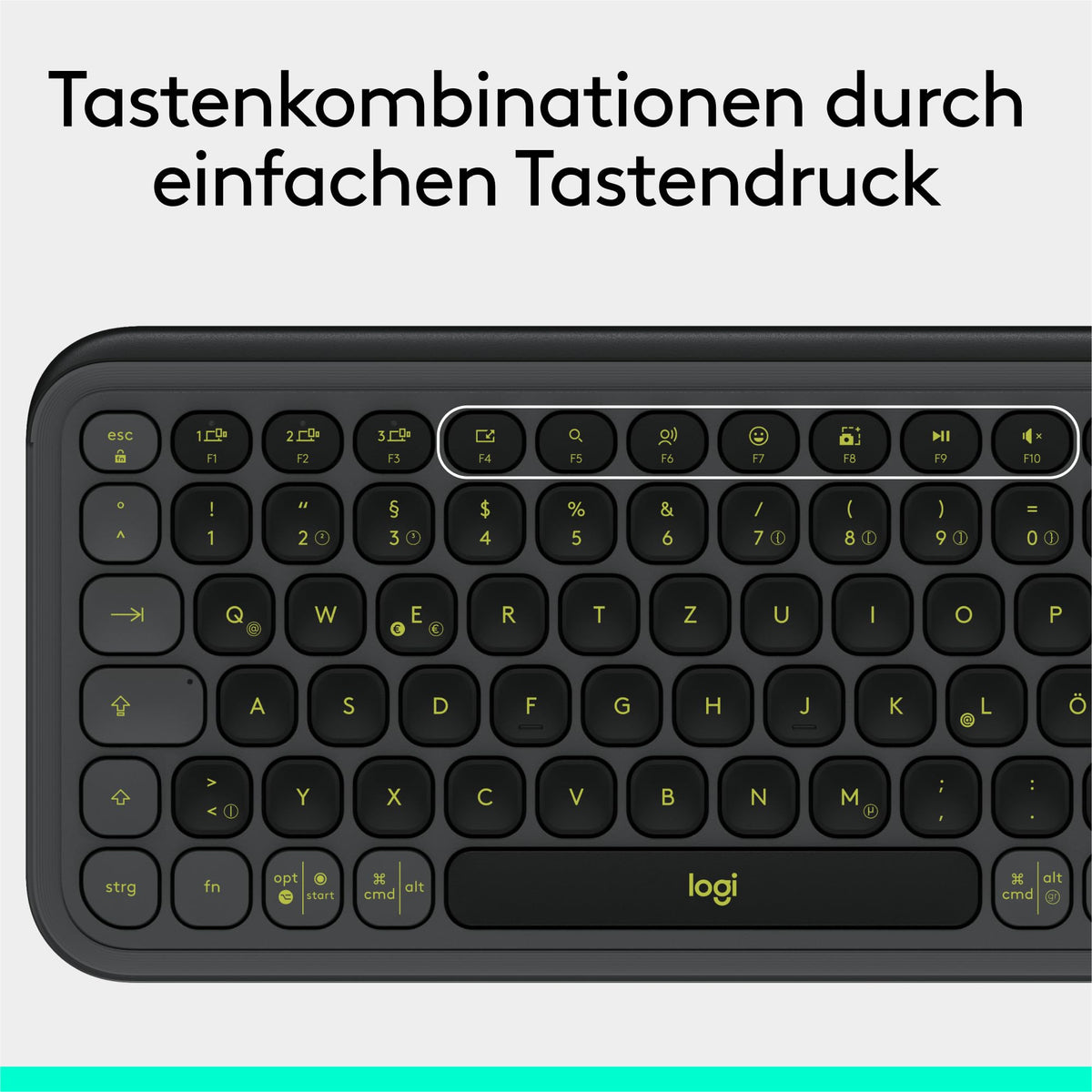 Logitech POP ICON KEYS tastatură Bluetooth fără fir (Grafit) - 920-013059