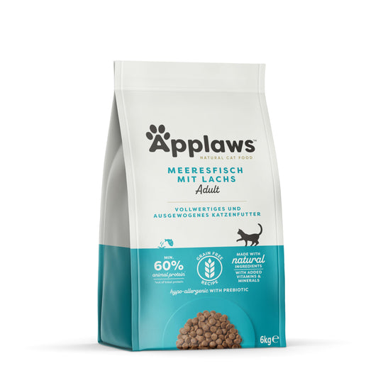 Applaws dry cat food adult, ocean fish with salmon, grain-free and complete 6 kg (1 pack) - 6761135