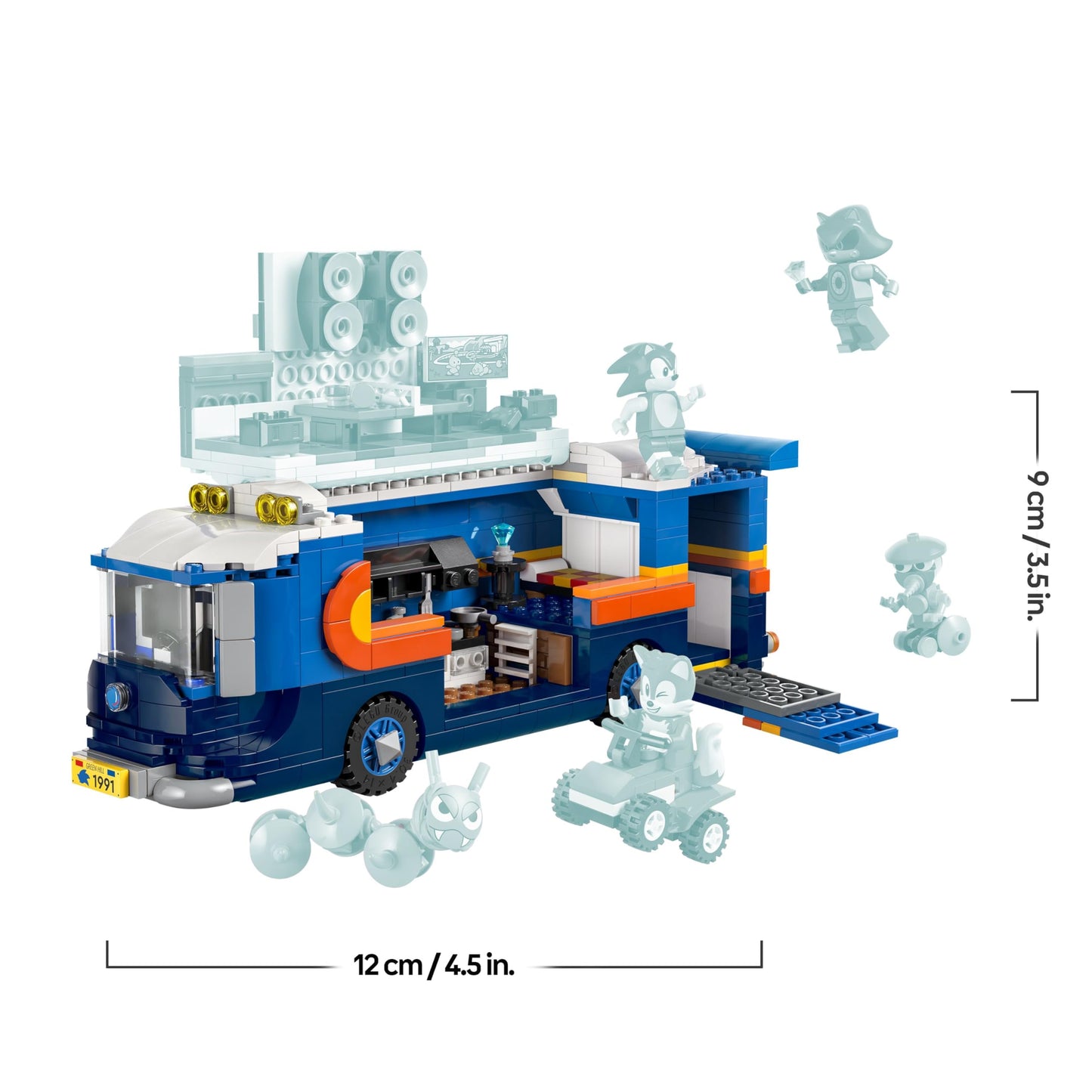 LEGO Sonic the Hedgehog Team Sonic Command Truck Toy - Interactive Set with an ATV Car & 5 Figures incl. Tails - Gift for 8+ Year Old Boys, Girls & Gaming Fans - 77006