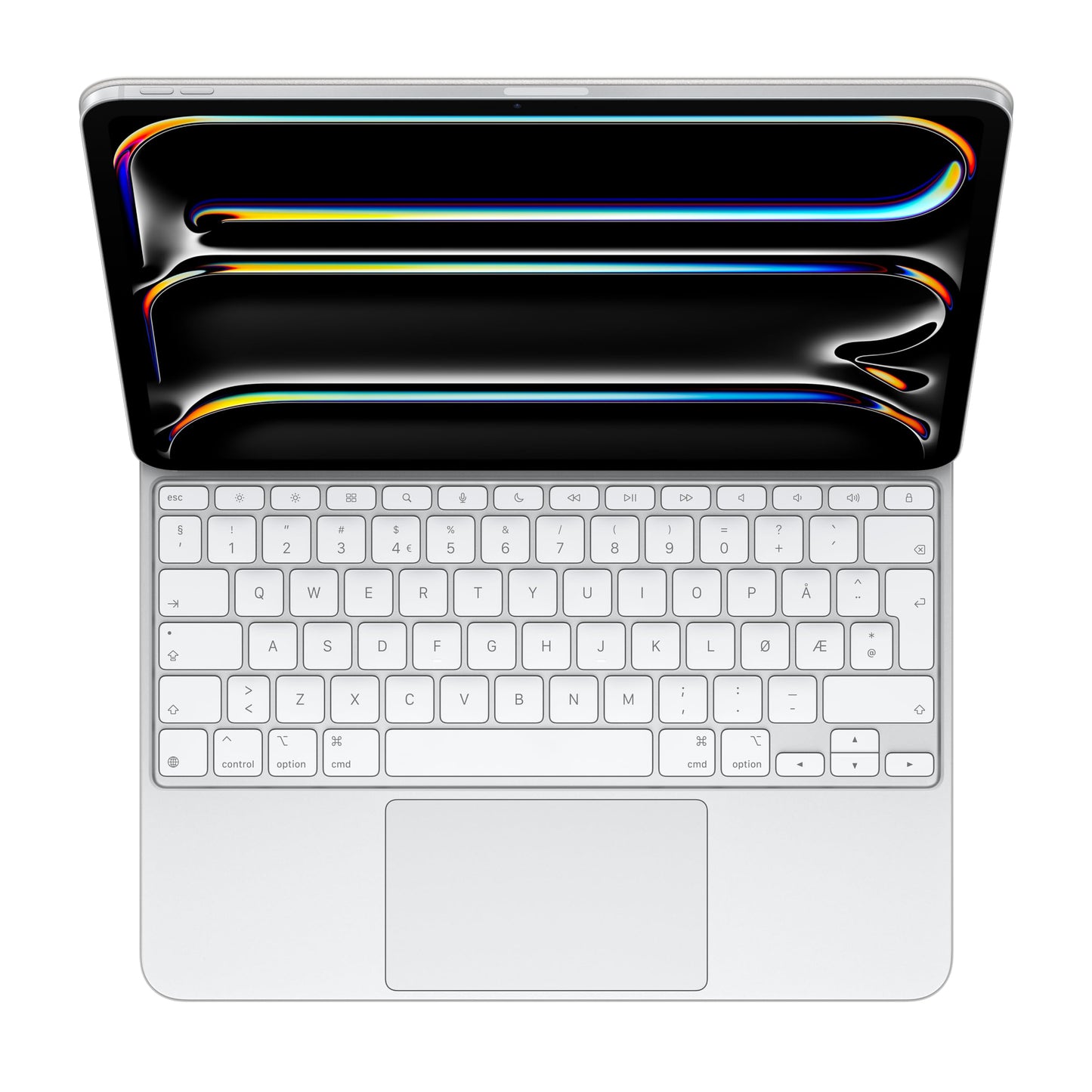 Apple iPad Magic Keyboard Case for the 13'' iPad Pro (M4) for comfortable typing, integrated trackpad, row of function keys, Norwegian - White  - MWR43H/A
