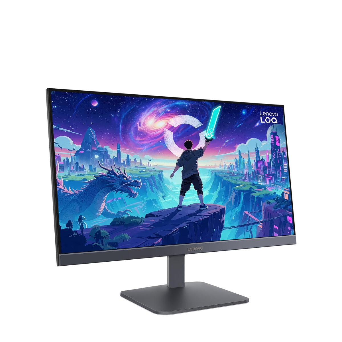 Lenovo LOQ 24-10 | 23.8" Full HD Gaming Monitor | 1920x1080 | 16:9 | 200Hz | 0.5ms Response Time | HDMI 2.1 | DisplayPort | 3-Sided Panel | Matte Display | VESA Adaptive Sync | AMD FreeSync | Gray - 68F1GACBE5