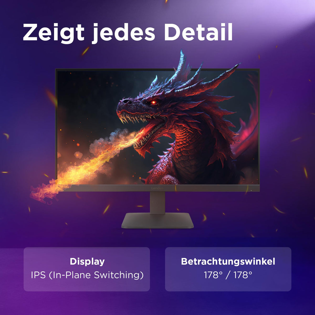Lenovo LOQ 27-10 | 27'' Full HD Gaming Monitor | 1920 x 1080 | 16:9 | 200 Hz | 0.5ms Response Time | HDMI 2.1 | DisplayPort | 3-Sided Panel | AMD FreeSync Premium | Luna Gray - 68F2GACBEU