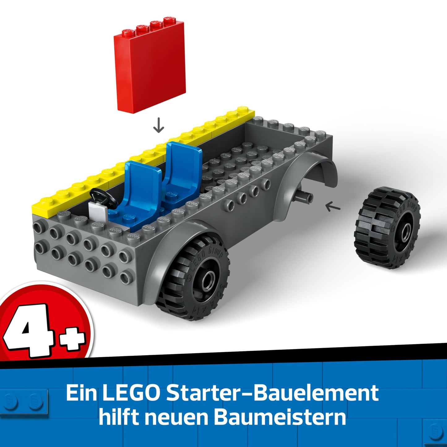 LEGO City fire engine ladder vehicle - fire truck toy with 2 firefighter minifigures for boys and girls aged 4 and up - educational toy - gift for preschool children 60463