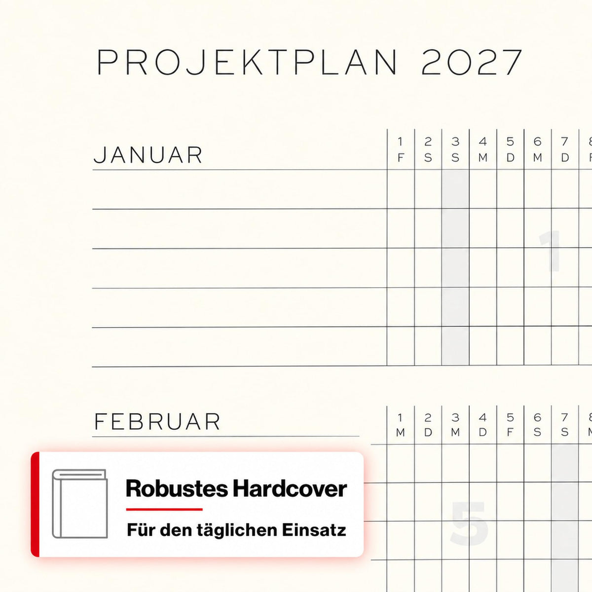 LEUCHTTURM1917 Calendar săptămânal 2027 Mediu (A5) - Germană, Salvie, Hardcover, 145 x 210 mm, 12 luni - ianuarie-decembrie 2027, 1 săptămână pe pagină dublă, hârtie de 80 g/m² cu compatibilitate ridicată cu cerneală - 400105
