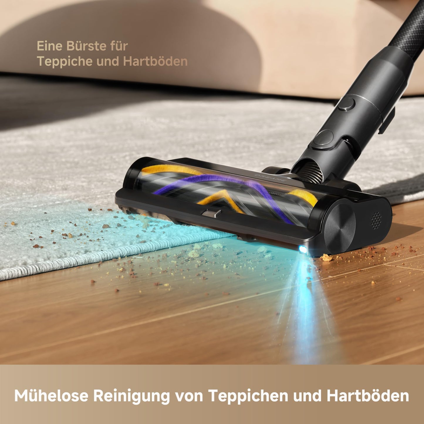 dreame R20 Pro-A cordless vacuum cleaner, anti-tangle hair cutting system, 90° flexible, LED display, up to 600 W / 26,000 Pa, for carpets and hard floors, CelesTect light, up to 90 min - VRV73H