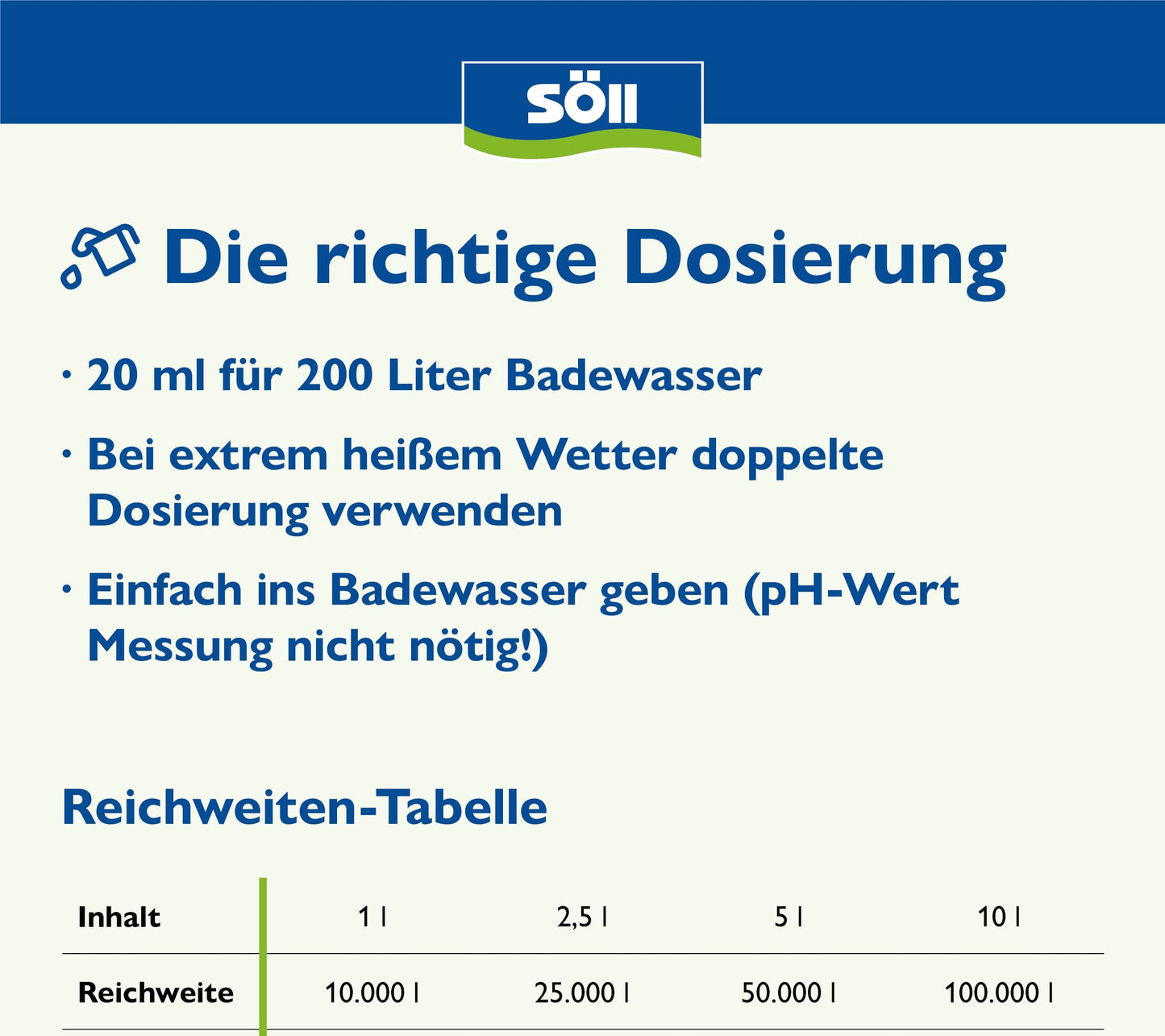 Söll 80426 AquaDes, 10 l - pool disinfection, pool cleaning, water care against bacteria and germs, disinfectant for pool paddling pool swimming pool children's pool
