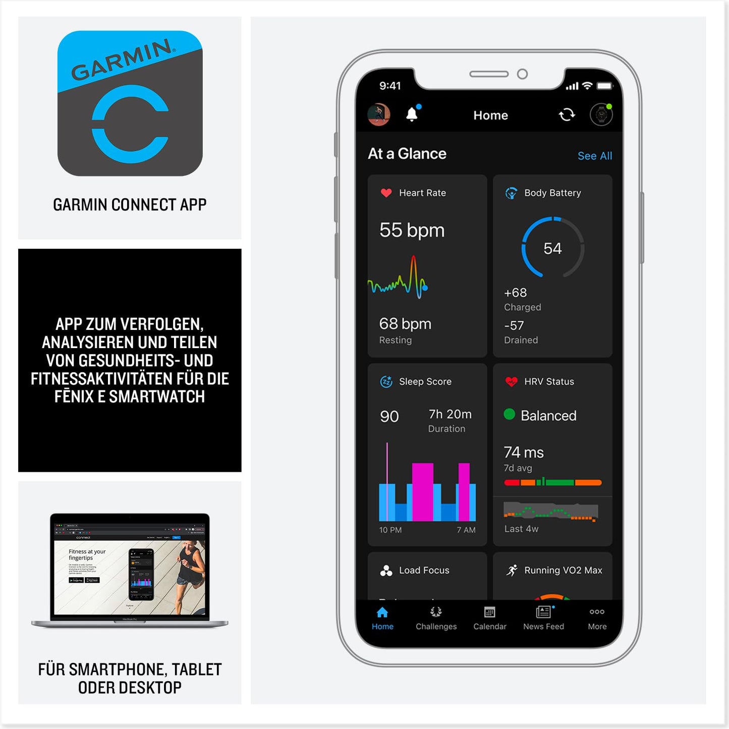 Garmin fēnix E 47mm – multisport smartwatch, 1.3" AMOLED touch/button display, up to 16 days battery life, 80+ sports apps, TOPO maps, music, notifications - 010-03025-01