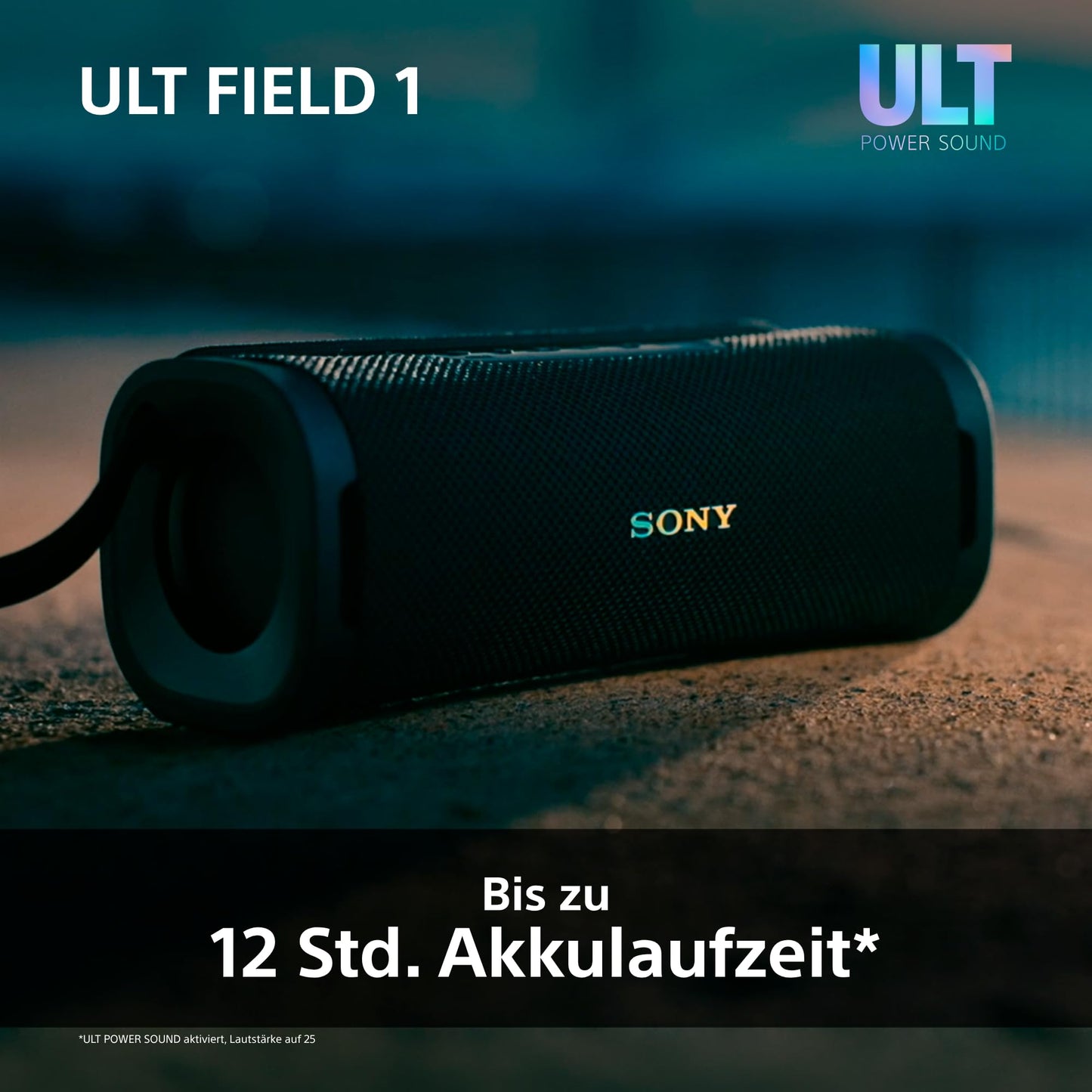 Sony ULT Field 1 - Wireless portable Bluetooth speaker with ULT Power Sound, powerful bass, IP67, waterproof, dustproof, shockproof, 12h battery, clear call quality, outdoor - Off-White - SRSULT10W.CE7