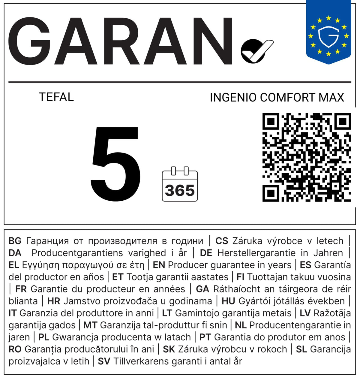 Set de vase de gătit Tefal Ingenio Comfort Max 8 piese, neîntărit - L968S834