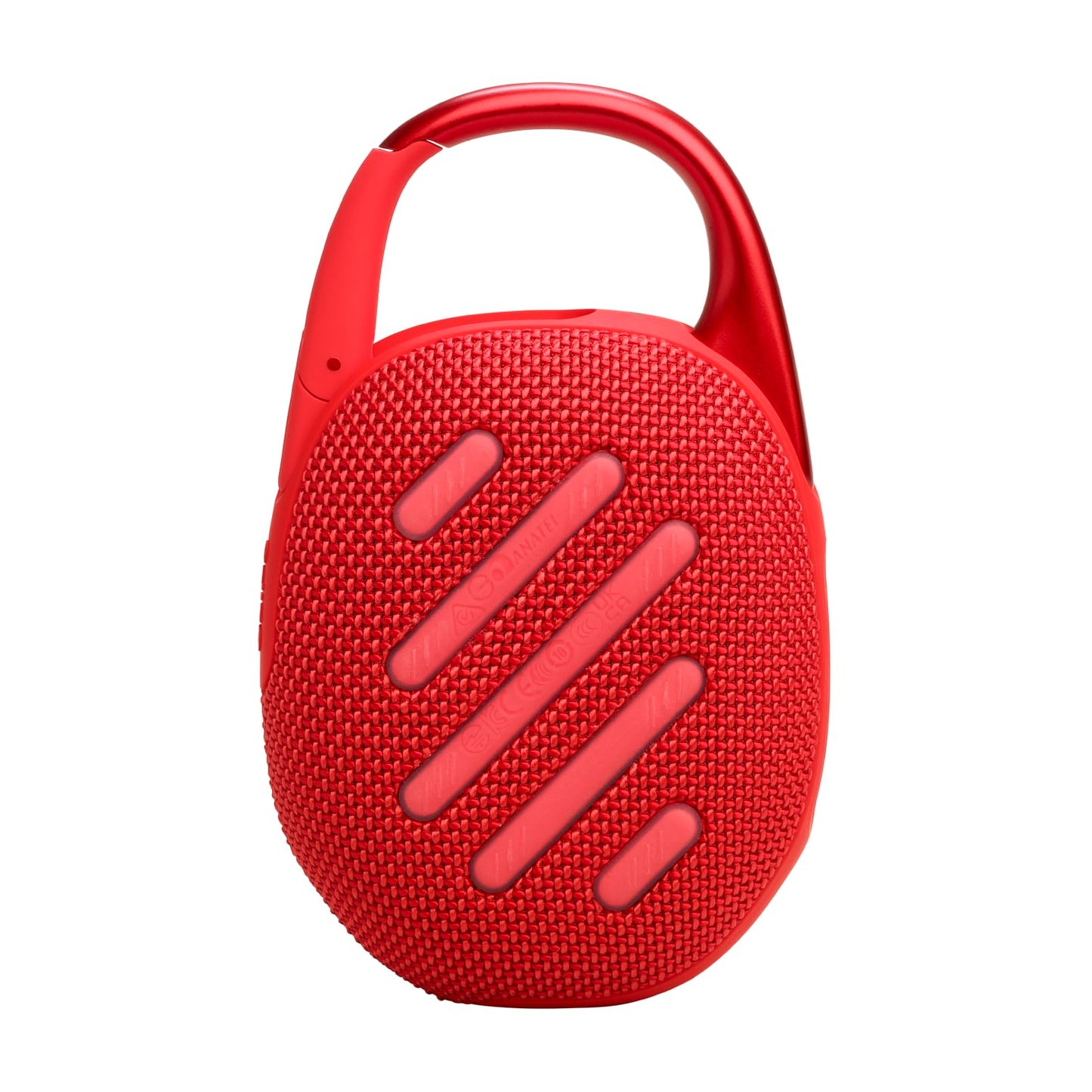 JBL Clip 5 - Red - Portable Bluetooth speaker box with JBL Pro Sound, deep bass and playtime boost function - Waterproof and dustproof - 12 hour runtime - JBLCLIP5RED