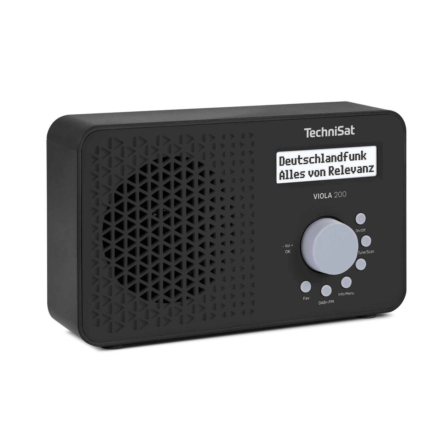 TechniSat Viola 200 - portable DAB+/FM radio (with LCD display, telescopic antenna, favorite memory, headphone jack, mains & battery operation, mono speaker, RDS, PLL) black - 0001/2936