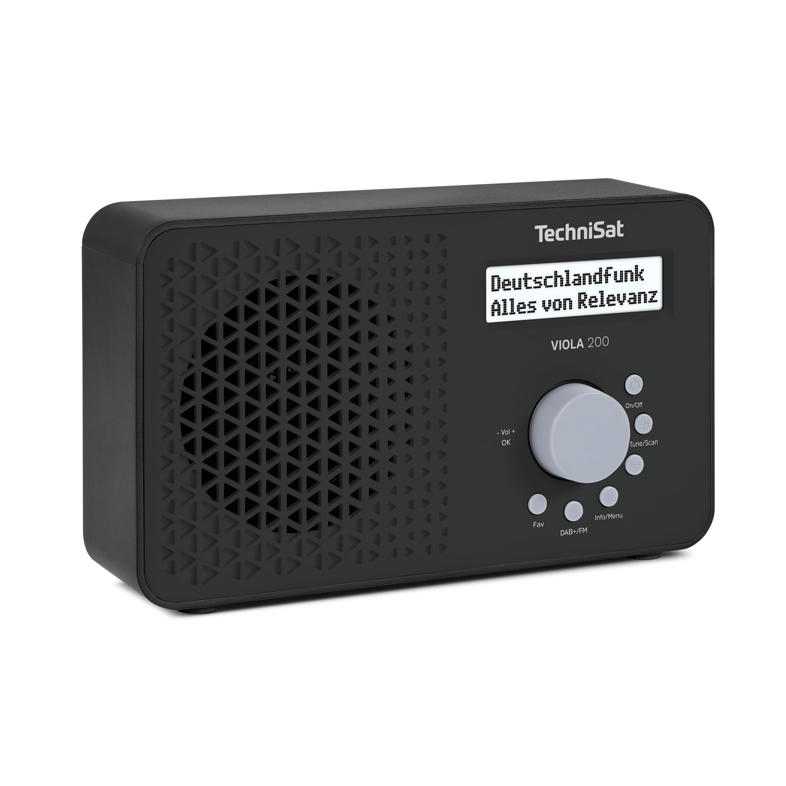 TechniSat Viola 200 - portable DAB+/FM radio (with LCD display, telescopic antenna, favorite memory, headphone jack, mains & battery operation, mono speaker, RDS, PLL) black - 0001/2936