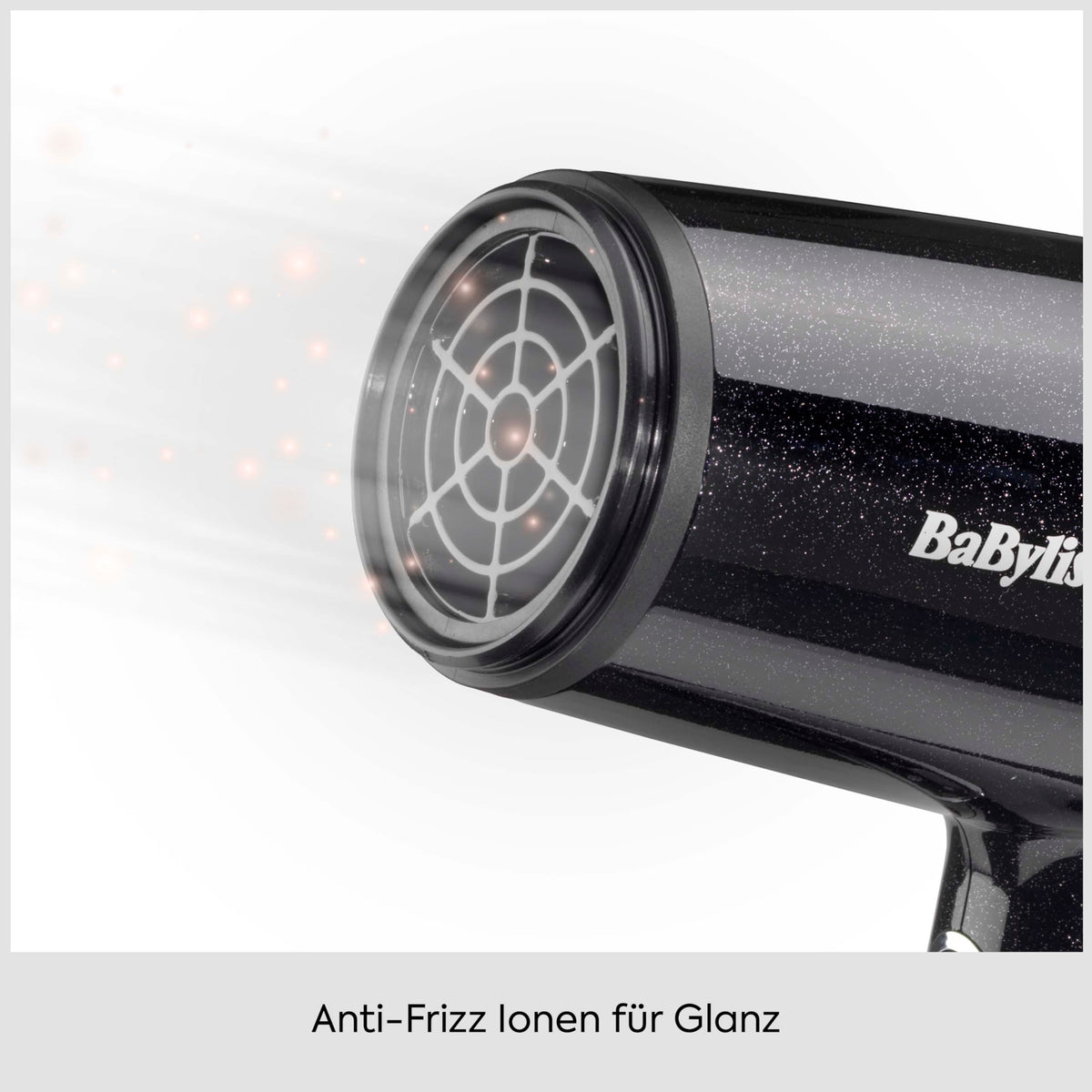 BaByliss Midnight Shine Lightweight Hair Dryer with Diffuser – 2100W Powerful, Elegant Hair Dryer, Ion Technology against Frizz, 3 Heat & 2 Speed Settings, D590DE