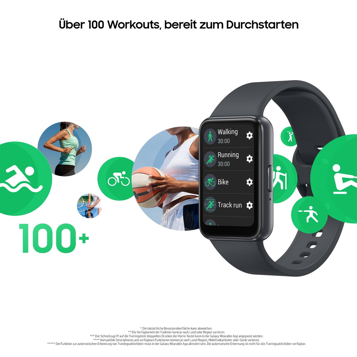 Samsung Galaxy Fit3 Smartwatch, Fitness Watch as a Fitness Tracker and Activity Tracker, Gray, Including 36 Months Manufacturer's Warranty [Exclusively at Amazon] - SM-R390