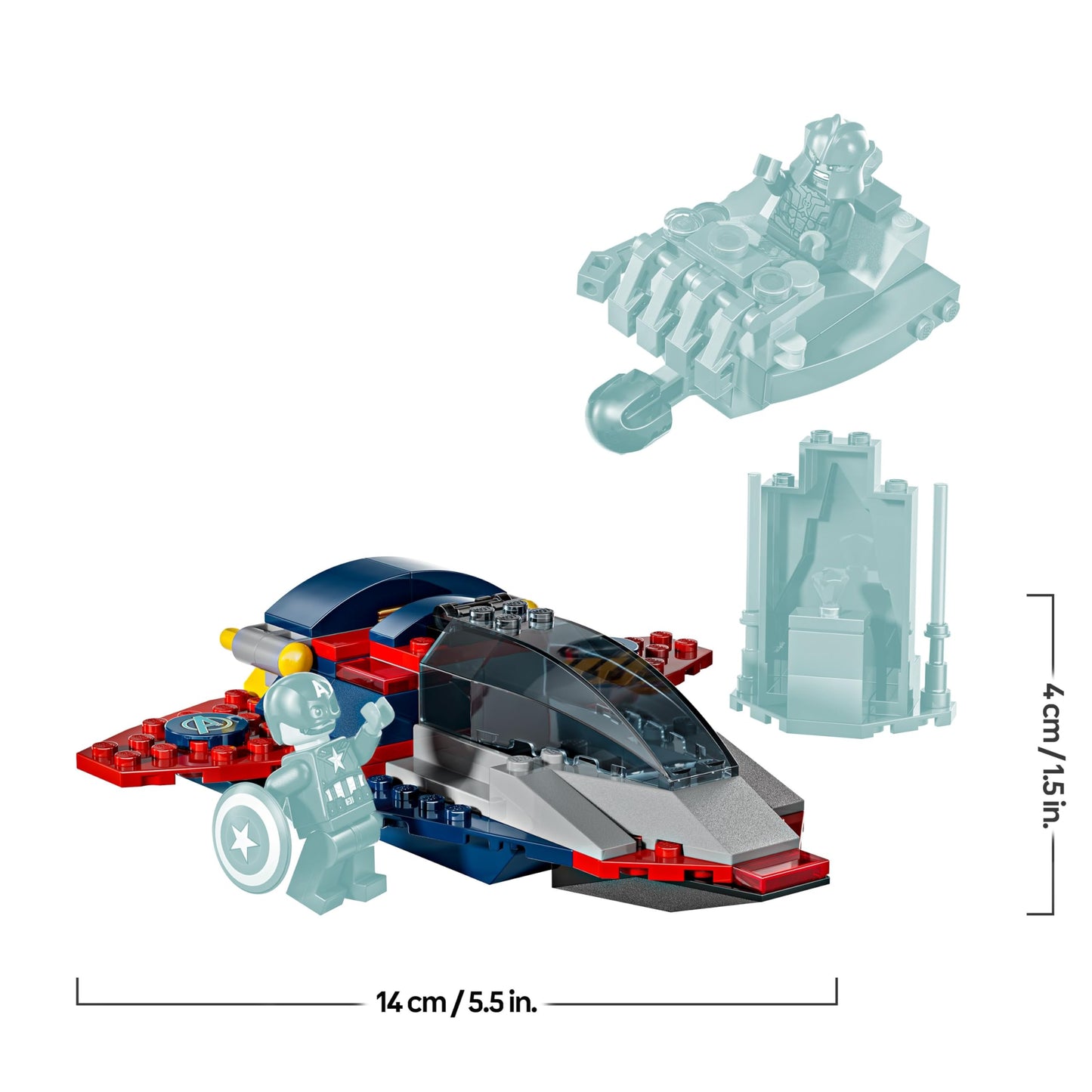 LEGO ǀ Marvel Captain America vs. Thanos - children's toy with minifigures - creative gift for boys and girls aged 4 and over - superhero playset for display and collecting - 76319