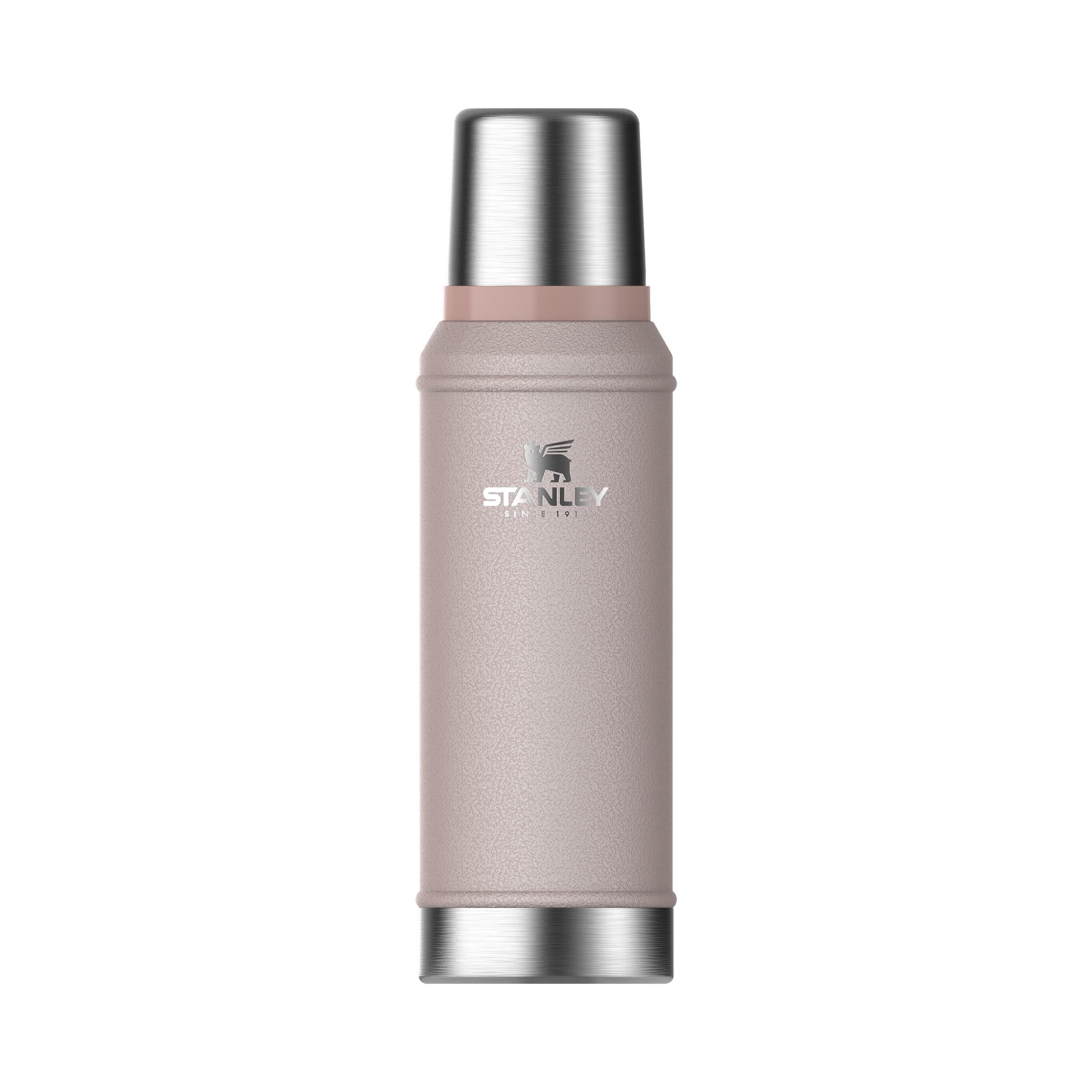 Stanley 1913 Classic Legendary Thermos Flask 0.94L - Keeps Hot or Cold for 24 Hours - Dishwasher Safe - Lid Serves as a Mug - Vacuum Flask BPA Free - Stainless Steel Thermos Flask - Rose Quartz - 100000117255