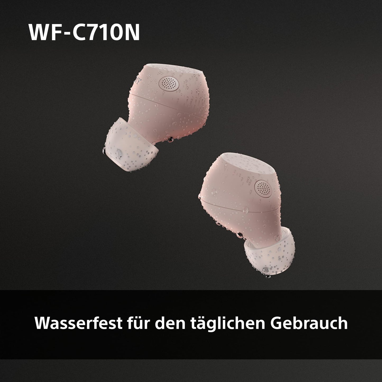 Sony WF-C710N - Truly Wireless Noise Canceling Earphones, lightweight, touch operation, multipoint connection, IPX4, up to 40h battery, quick charging, iOS and Android compatible, pink - WFC710NP.CE7