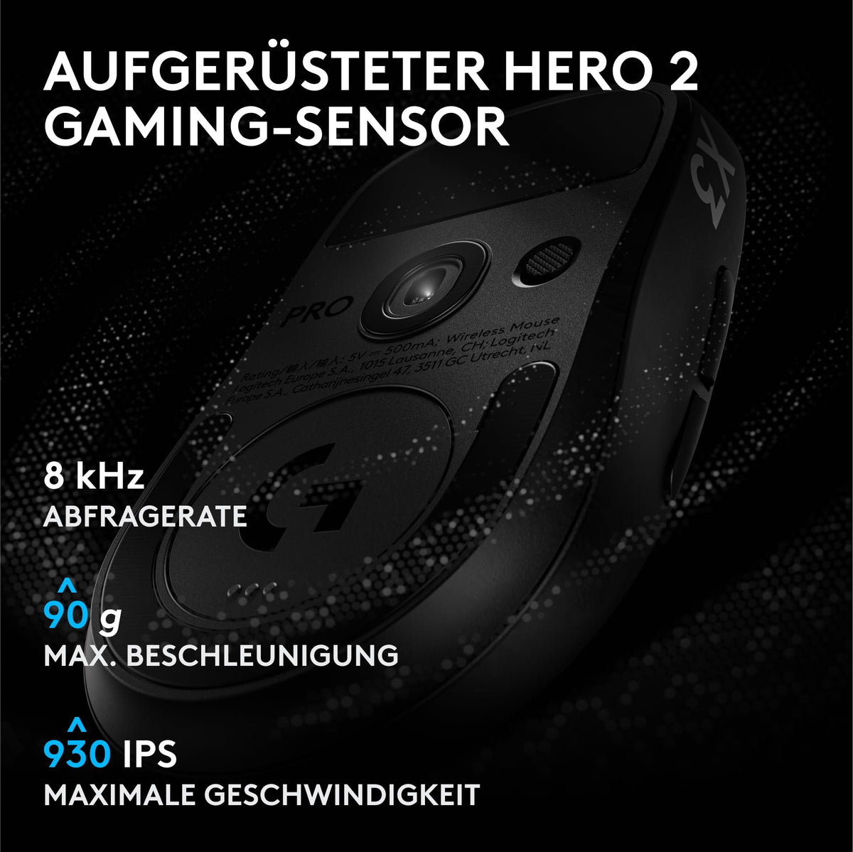 Logitech G PRO X3 SUPERSTRIKE Gaming Mouse - Black - 910-007878