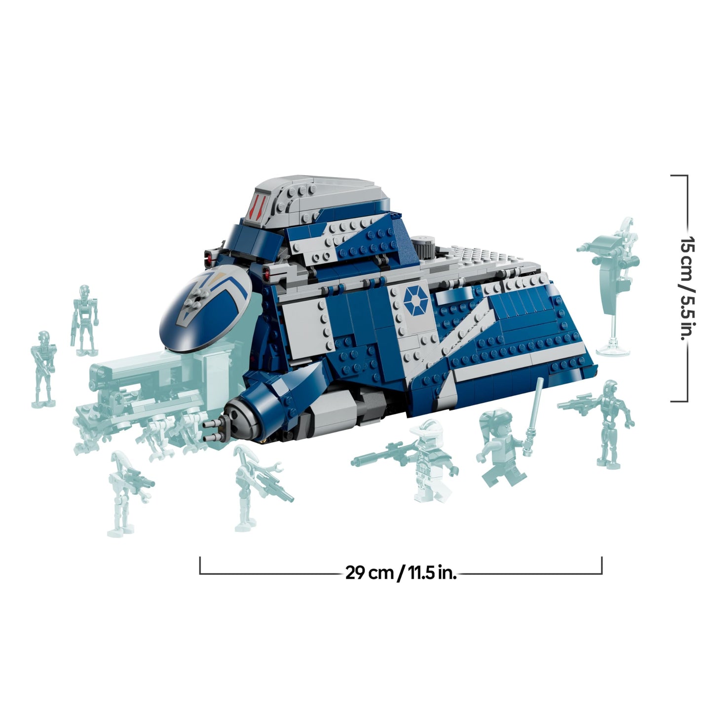 LEGO Star Wars: The Clone Wars MTT of the Separatists in the Battle of Felucia - Toy with Lightsaber - Children's Gift for Boys and Girls - Model Building for Display and Collecting - 75435