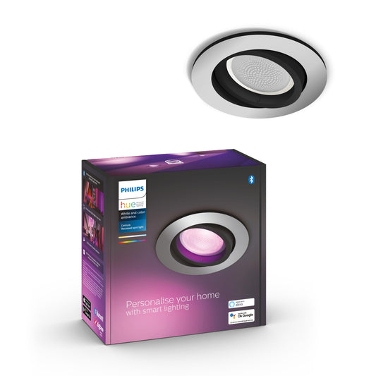 Philips Hue Centura Spoturi încastrate, Rotund, 1 pachet, Aluminiu - 8720169318793