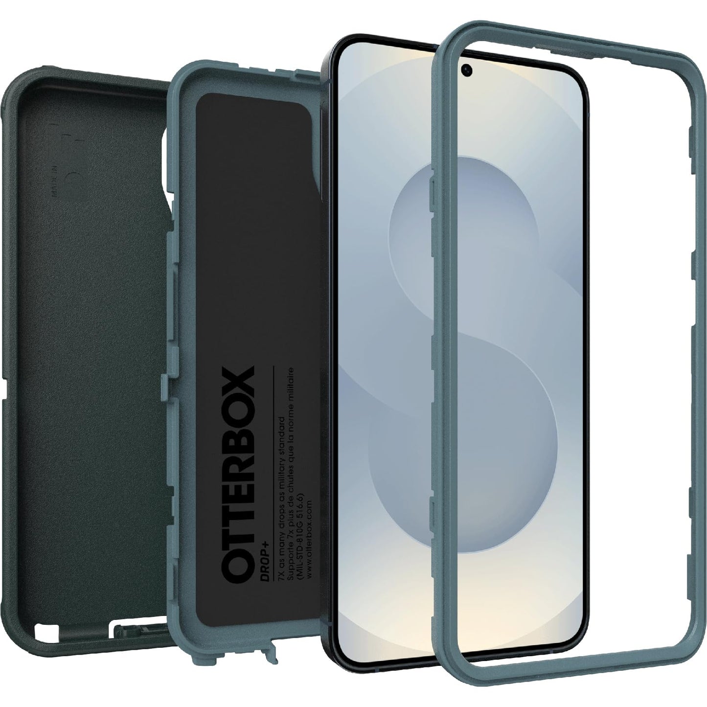 OtterBox Defender Case for Samsung Galaxy S25+ Shockproof Drop Proof Ultra Heavy Duty Protective Case 7X Military Grade Tested Green - 77-97618