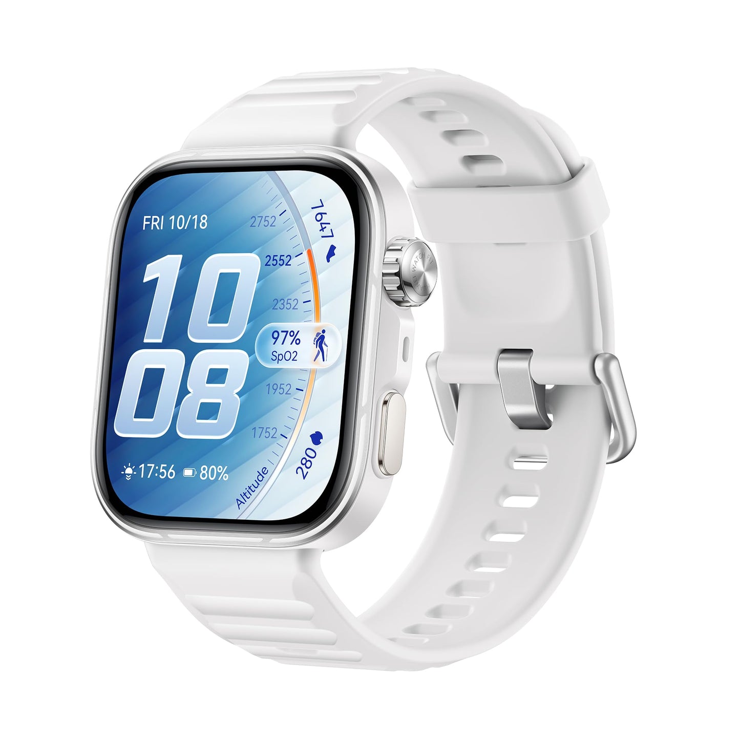 HUAWEI Watch FIT 5 Pro Smartwatch, GPS, fitness tracker with ECG & sleep tracker, 1.92" display, NFC payment, sports watch with sports analysis, up to 10 days battery, 5 ATM, for iOS & Android, white - Niki-B29F