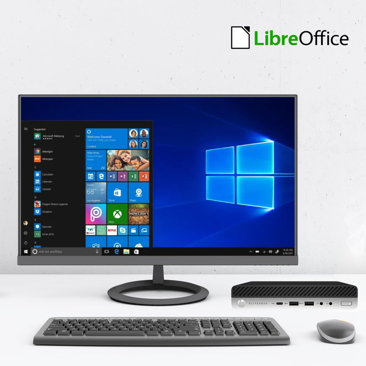 HP EliteDesk 800 G5 - Mini Intel i5-9500T 6 Core 2.20 GHz - RAM 16 GB SSD 512 GB - Desktop Tiny immediately ready for use with Windows 11 - free WLAN stick (generally overhauled)