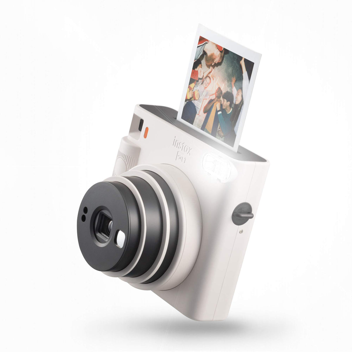 FUJIFILM instax Square SQ1™ Sofortbildkamera in Farbe | Kamera mit Sofortdruck für spontane Aufnahmen – Selfiemodus, Spiegel & automatische Belichtung – Square Format für Gruppenfotos | Chalk White