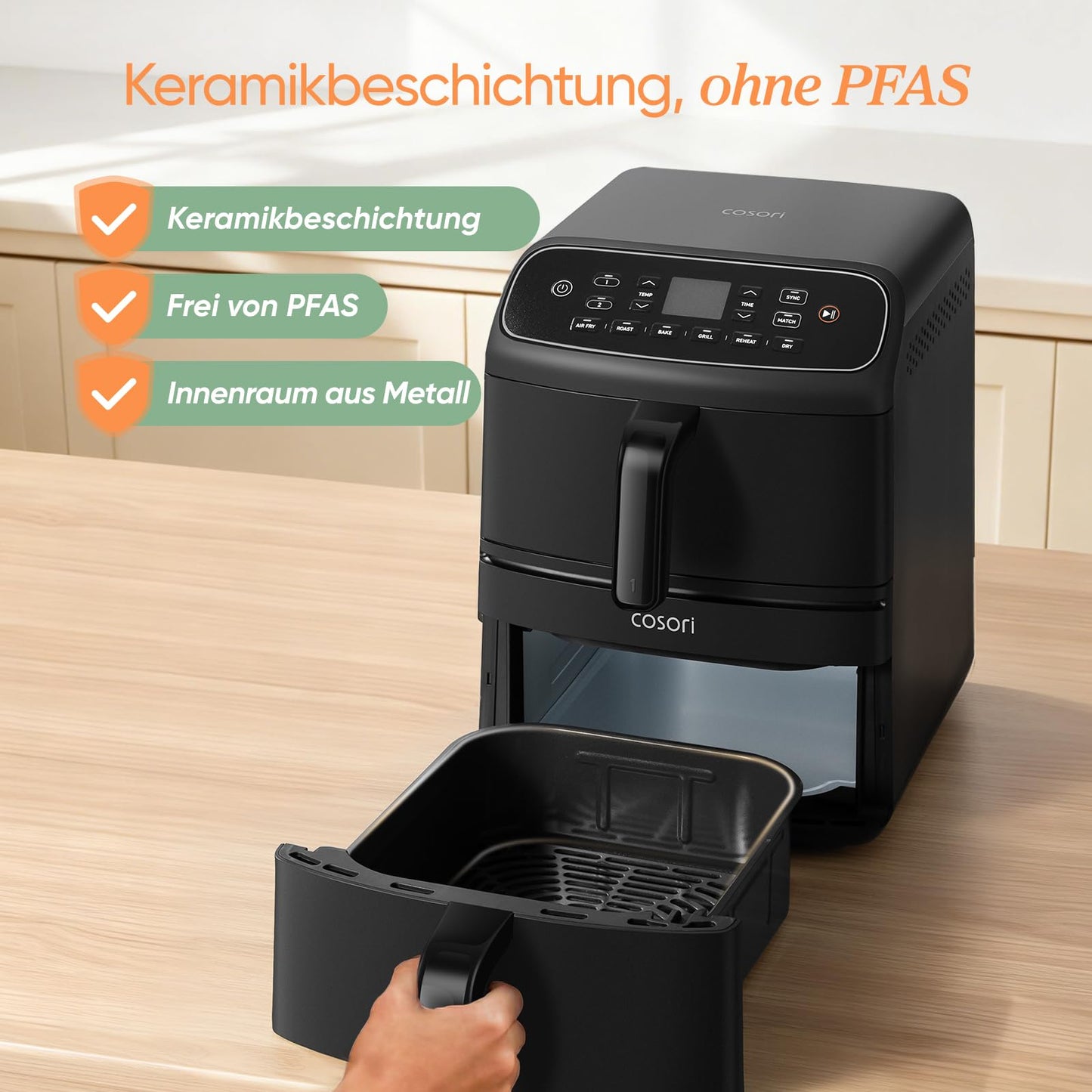 Cosori Airfryer, new generation 2026, exclusive TurboBlaze-Tech, 8.6 L - CAF-DC861-AEU