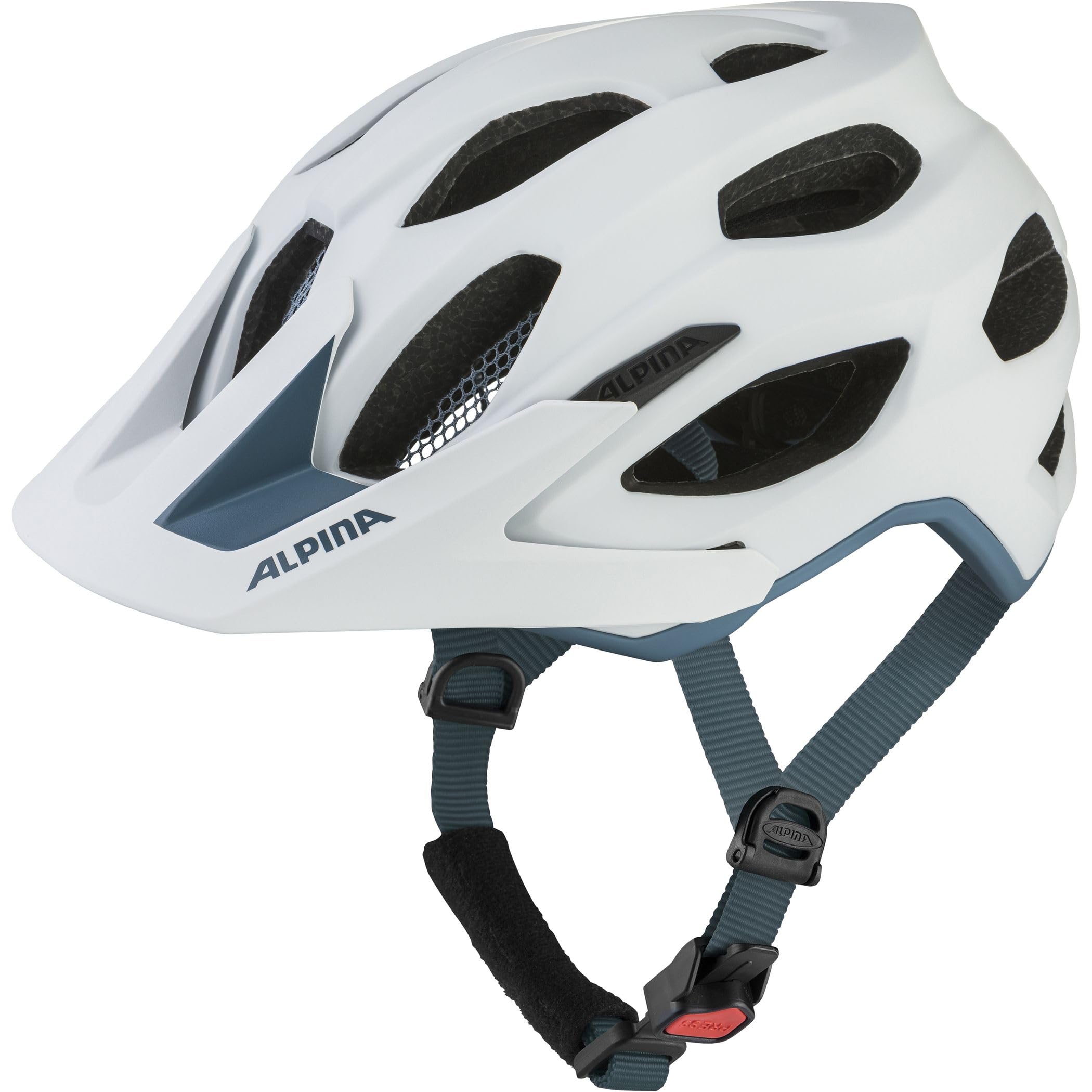 ALPINA Carapax 2.0 MTB bicycle helmet, White Pebble Blue matt, 57-62 cm - A9725
