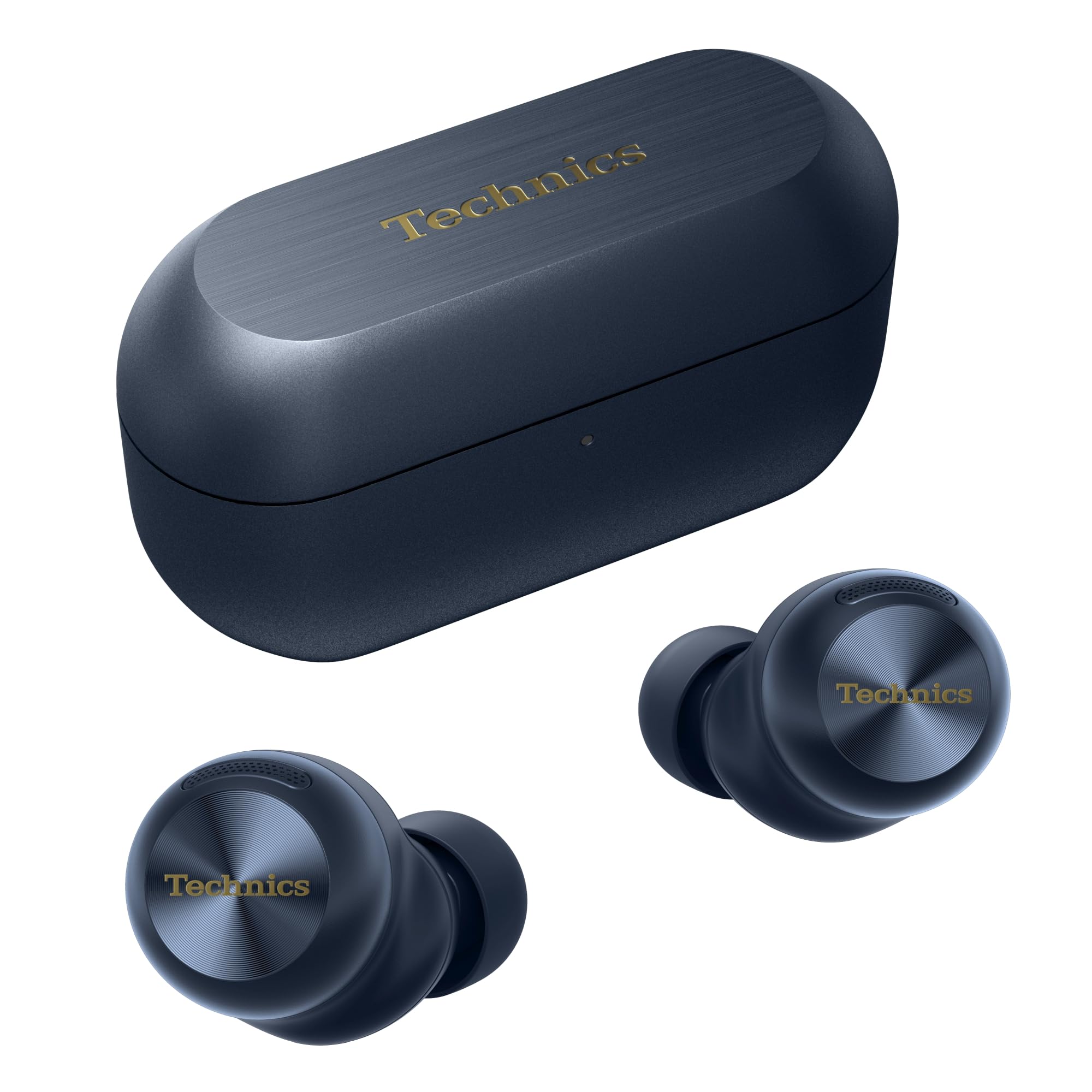 Technics EAH-AZ100E-A Wireless Noise Canceling Headphones, Comfortable In-Ear Headphones, Multipoint Bluetooth, Voice Focus AI, Midnight Blue