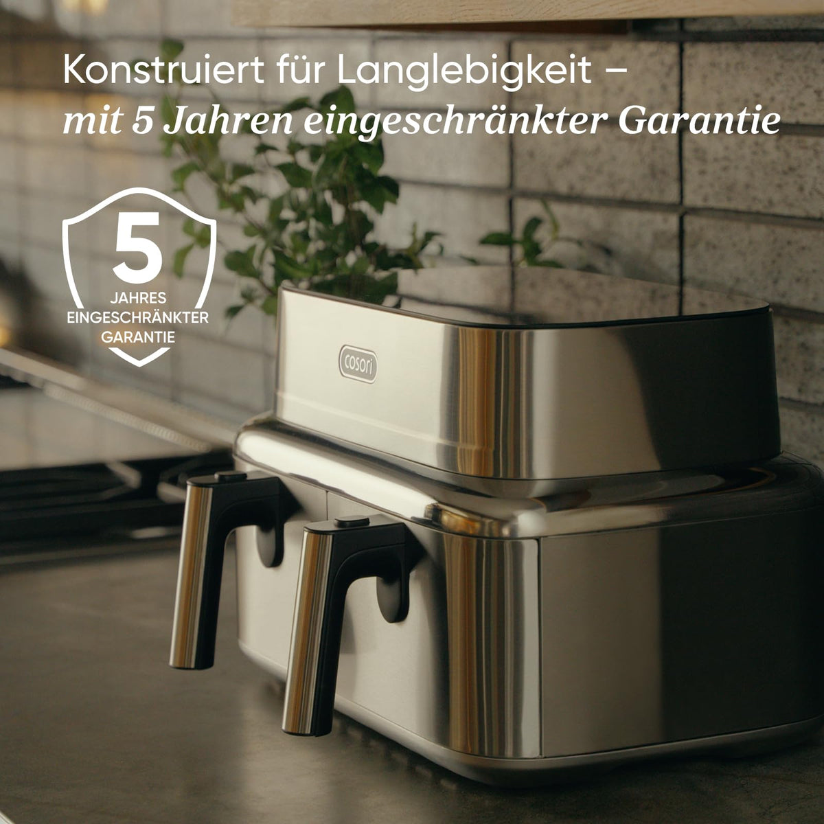 Cosori Airfryer, Iconic Dual, 96% Metal, with nearly plastic-free design - CAF-SE901S-CEU