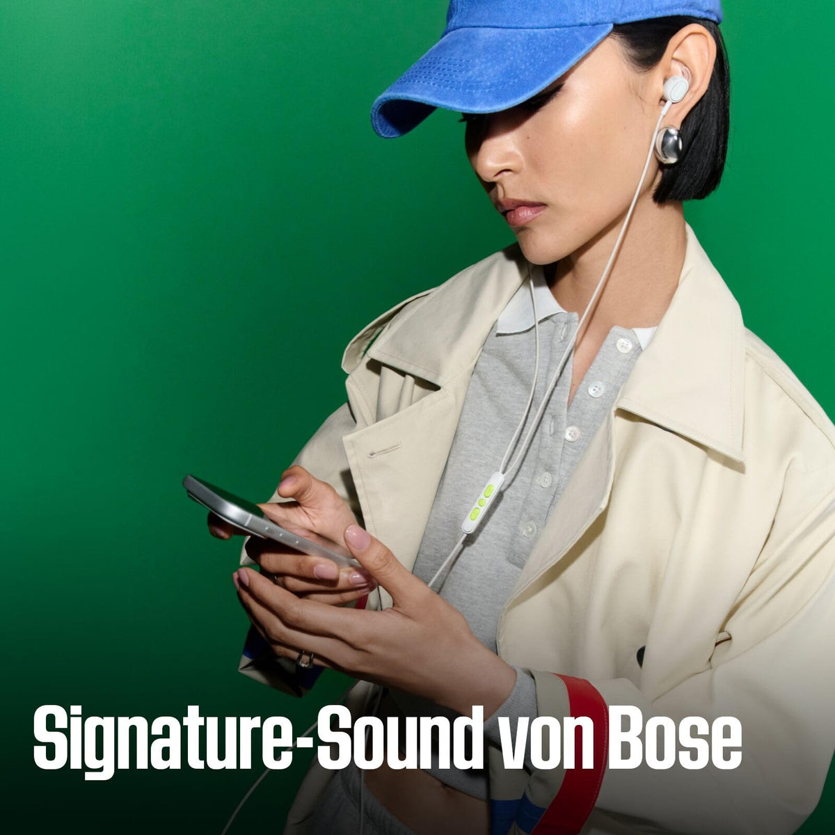 Bose wired Noise-Cancelling Earbuds – In-ear headphones, USB-C connection, with carrying case, remote control, and microphone on the cable, Black - 906940-0010