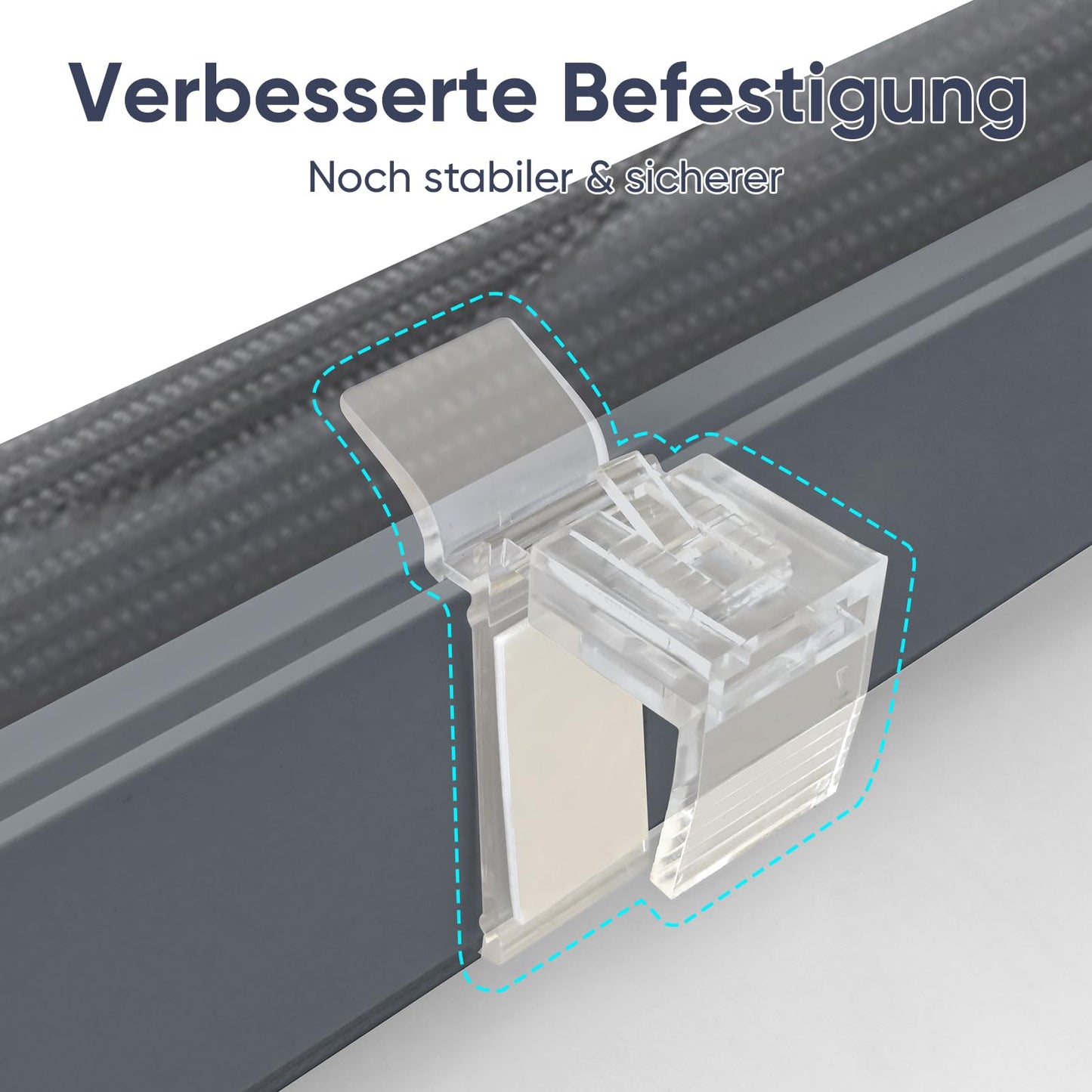 Sekey double roller blind waves Klemmfix without drilling for windows, double roller blind 80 cm wide, duo roller blind wave blinds sun protection, 80x210cm, dark gray - BL-2725