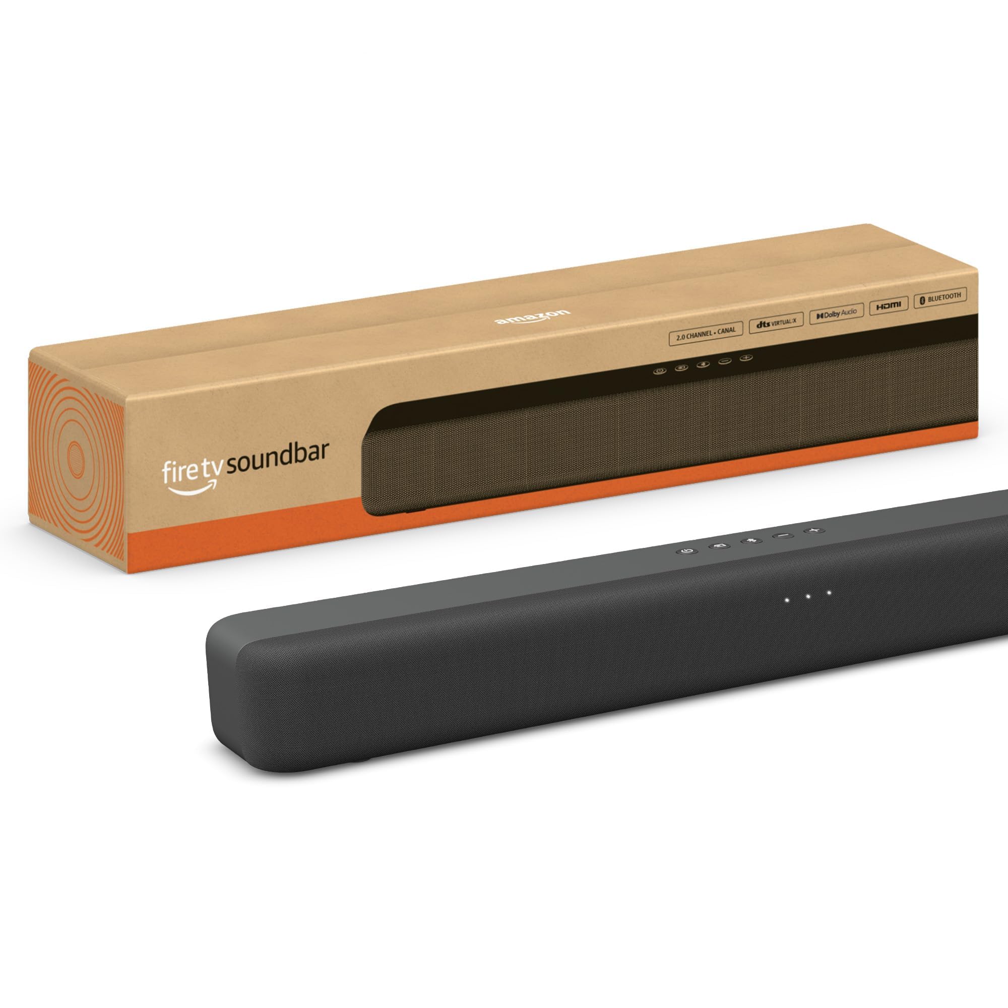 Amazon Fire TV Soundbar, 2.0 speakers with DTS Virtual:X and Dolby Audio and Bluetooth support - EVG487