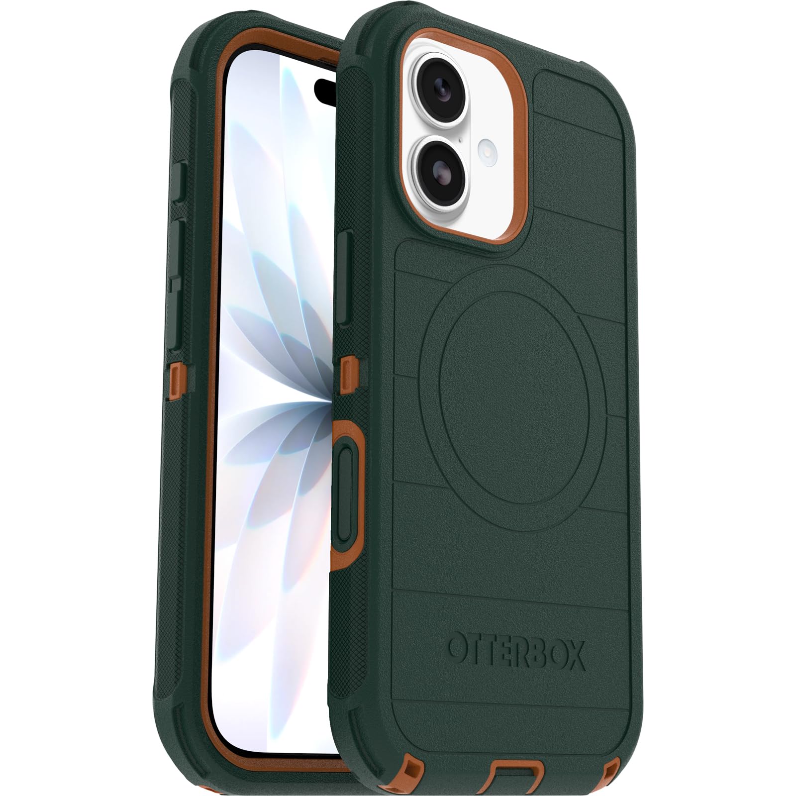 OtterBox Defender Series Pro MagSafe Case for iPhone 17 Shockproof Drop Proof Ultra Heavy Duty Protective Case 7X Military Grade Tested Green - 77-98362