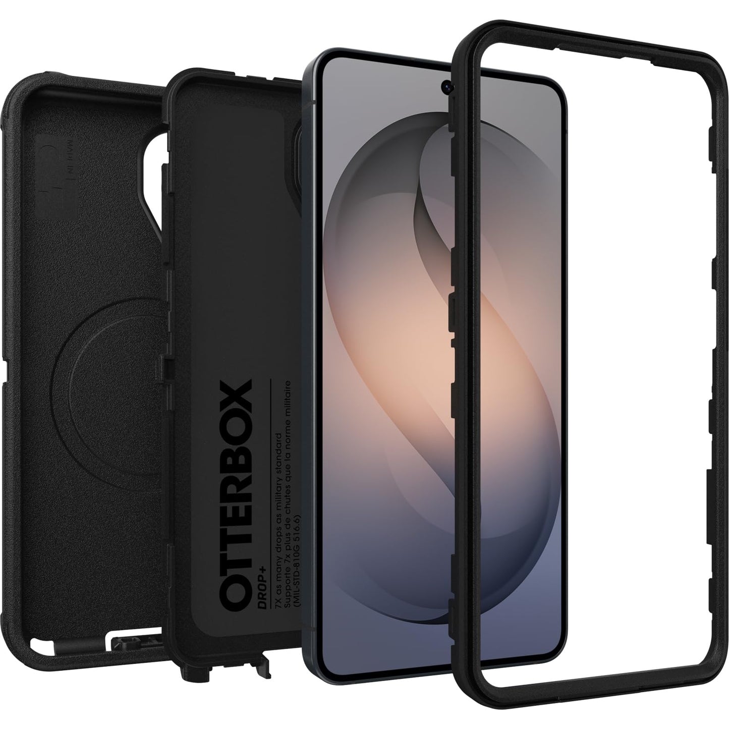 OtterBox Defender Series Pro Case with Magnets for Samsung Galaxy S26, Shockproof, Drop Proof, Extremely Heavy Duty Protective Case, 7X Military Grade Tested, Black - 77-99857