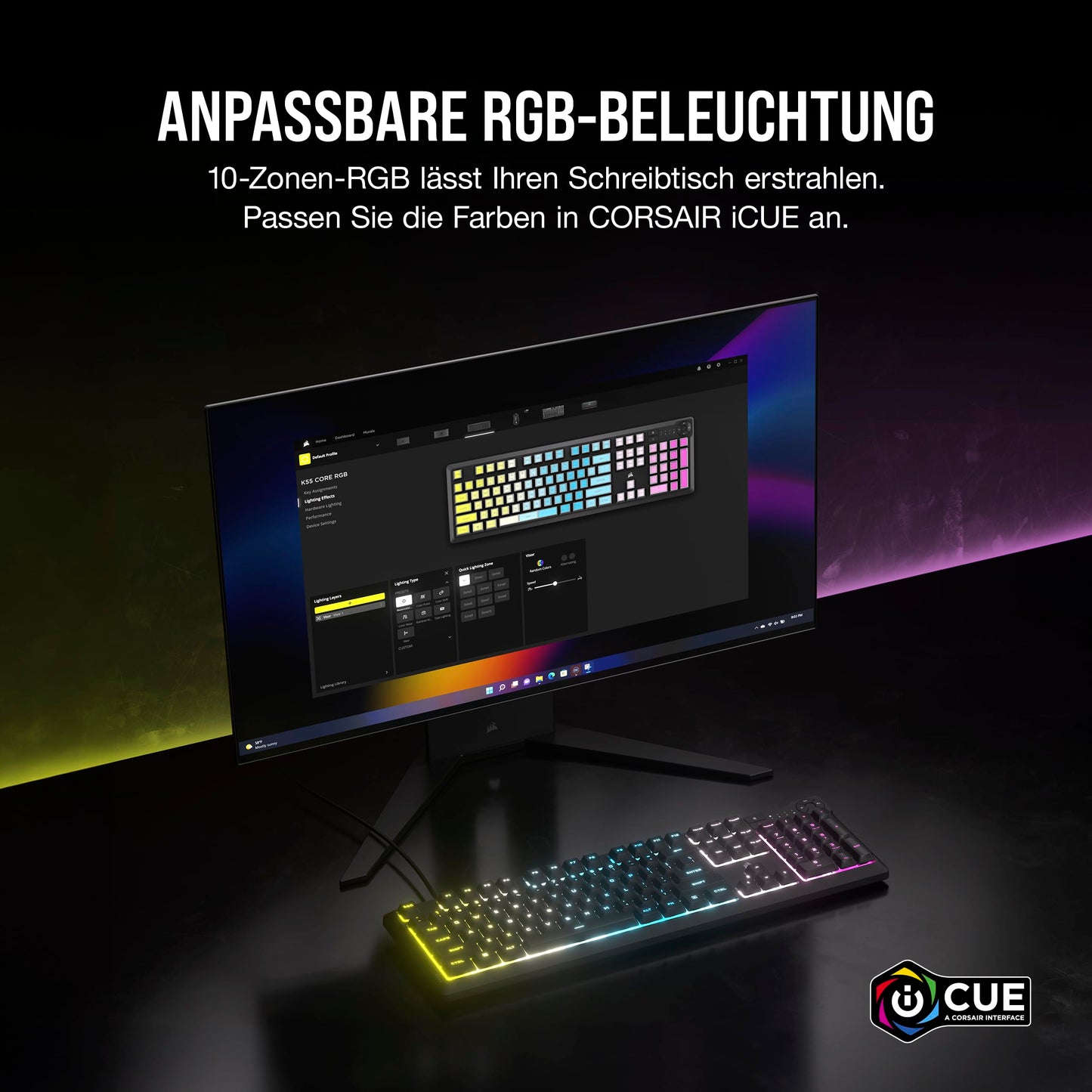 Corsair K55 CORE RGB DE CH-9226C65-DE