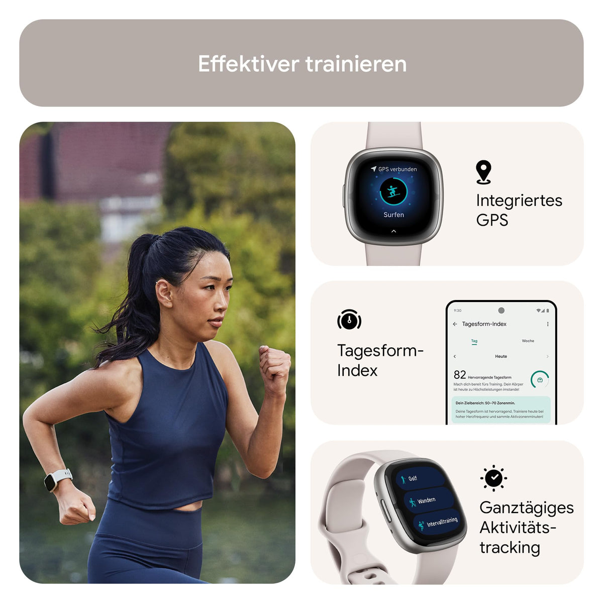 Google Fitbit Sense 2, Gray – Smartwatch for Men/Women – Fitness watch with integrated GPS and phone function, fitness tracking with stress management, ECG, and sleep analysis, compatible with Android/iOS. - FB521SRWT