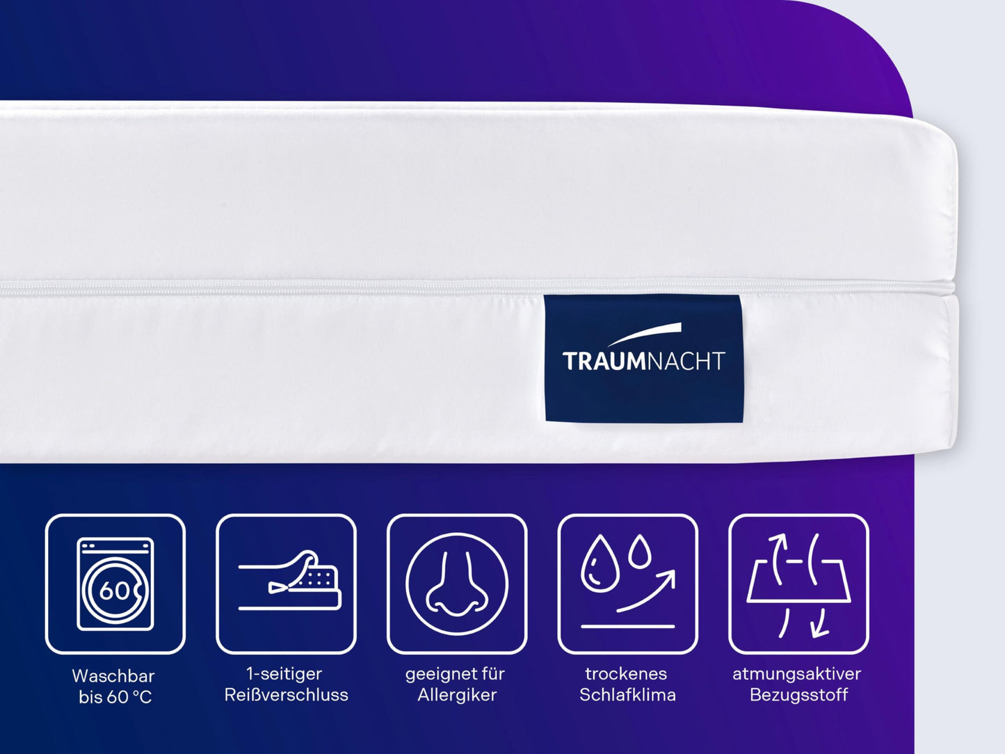 Dream Night Easy Comfort cold foam mattress 90x190 cm | H3 medium strength | Ergonomic & breathable | Oeko-Tex certified | 11 cm height | Hypoallergenic & Antibacterial | German quality standard - 03900901128