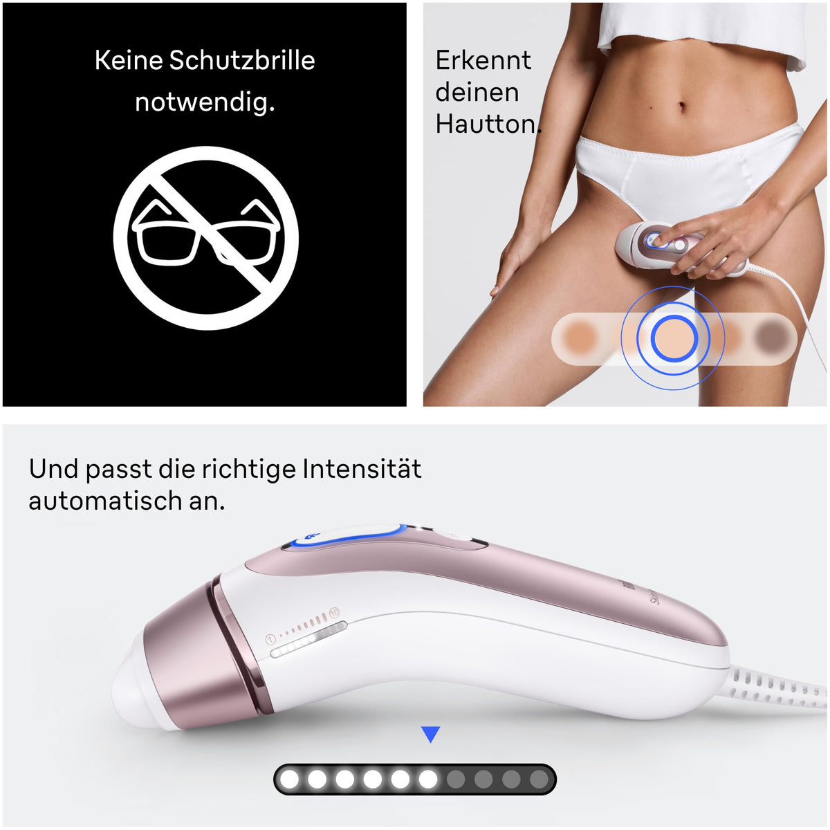 Braun Smart IPL Hair Removal Devices Skin i·expert 7, PL7311, Rosegold