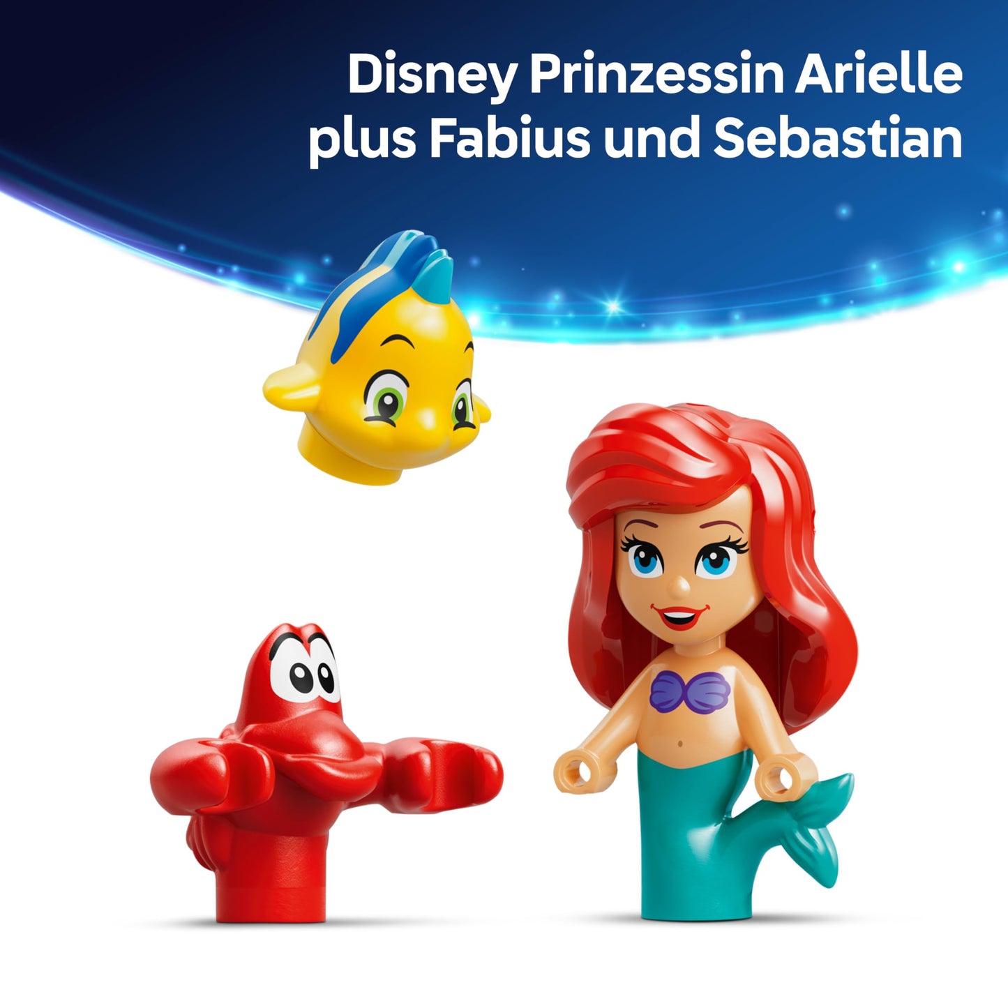 LEGO ǀ Disney Princess Ariel's Magic Mini Castle - Toy Castle from The Little Mermaid with a Micro Doll, Animal Figures Sebastian & Fabius - Gift for Girls from 5 Years - 43285