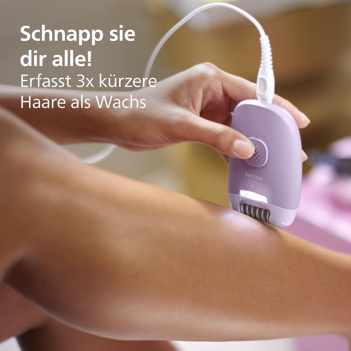 Philips Epilierer Series 4000, epilator cu fir pentru corp și zona bikini, pentru ras și tundere, aparat de îndepărtare a părului pentru femei, model BRE257/00