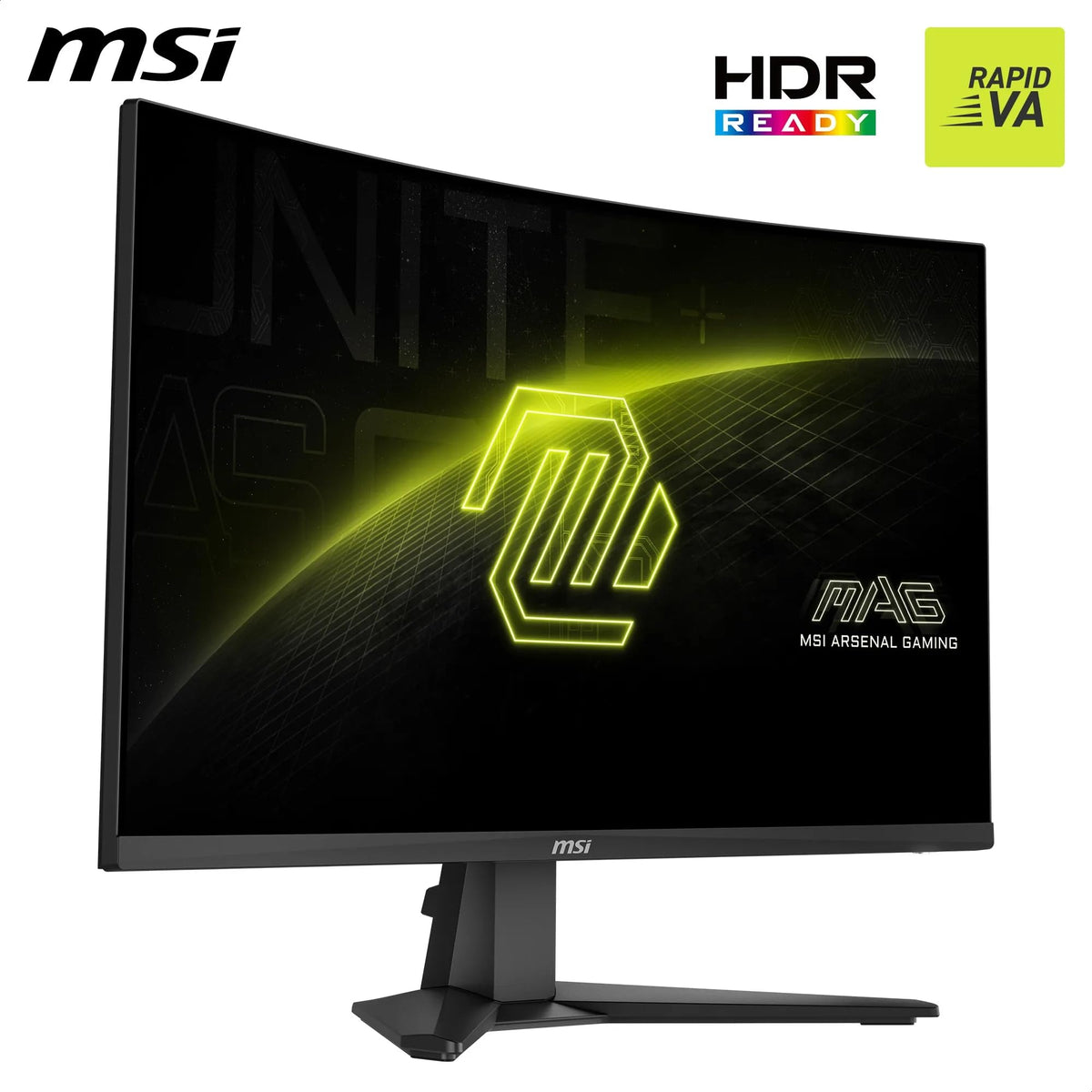 MSI MAG 276CFA E20 27-Inch FHD 1500R Gaming Monitor, 1920 x 1080 Rapid VA, 200 Hz, 0.5 ms, HDR capable, AMD FreeSync Premium, Eye Care, AI Vision, HDMI 2.0b, DP 1.2a, VESA mount, black - 4711377389525